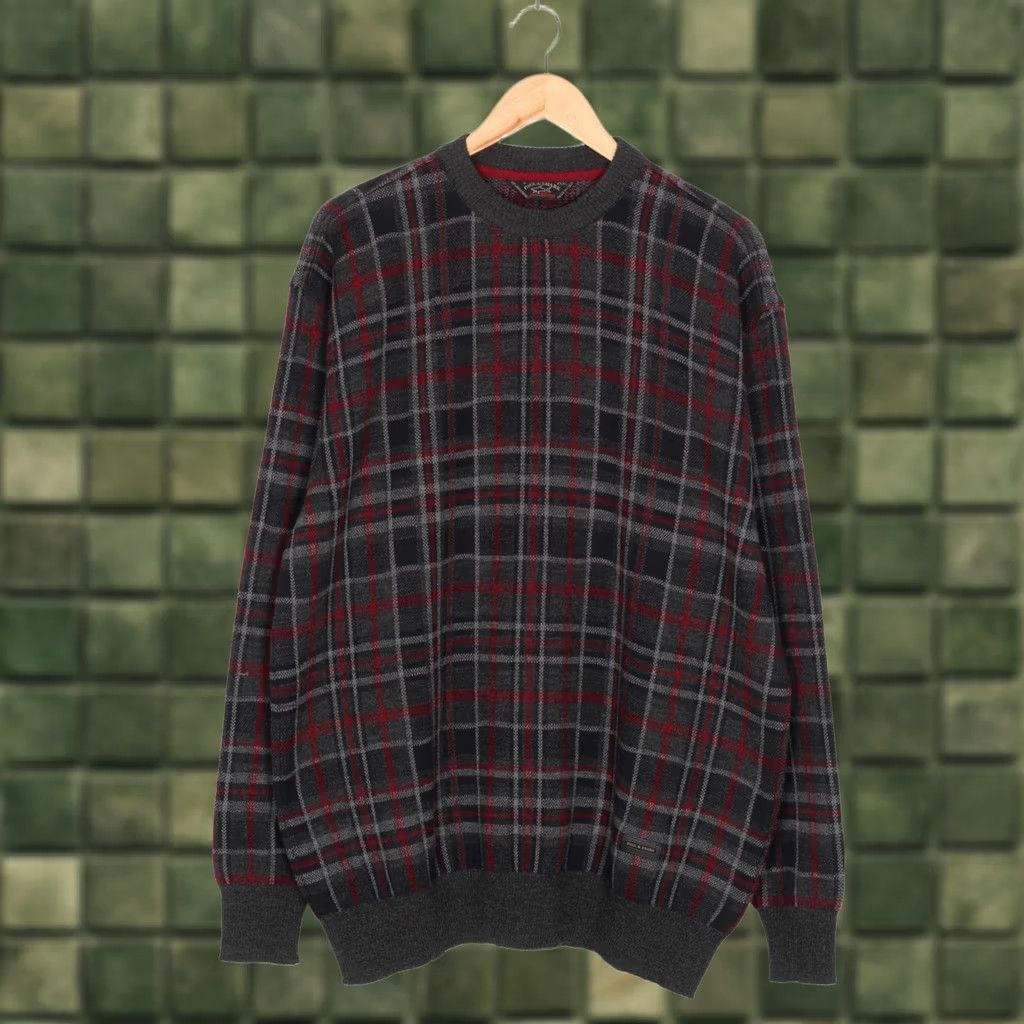 Paul & Shark PAUL & SHARK Yachting Vintage Wool Jumper Sweater Men 3XL Multicoloured Check Knitted Pullover Crew Neck Wool Knit Italy Made in ITALY Mens VINTAGE Size US XXL / EU 58 / 5 - 1 Thumbnail
