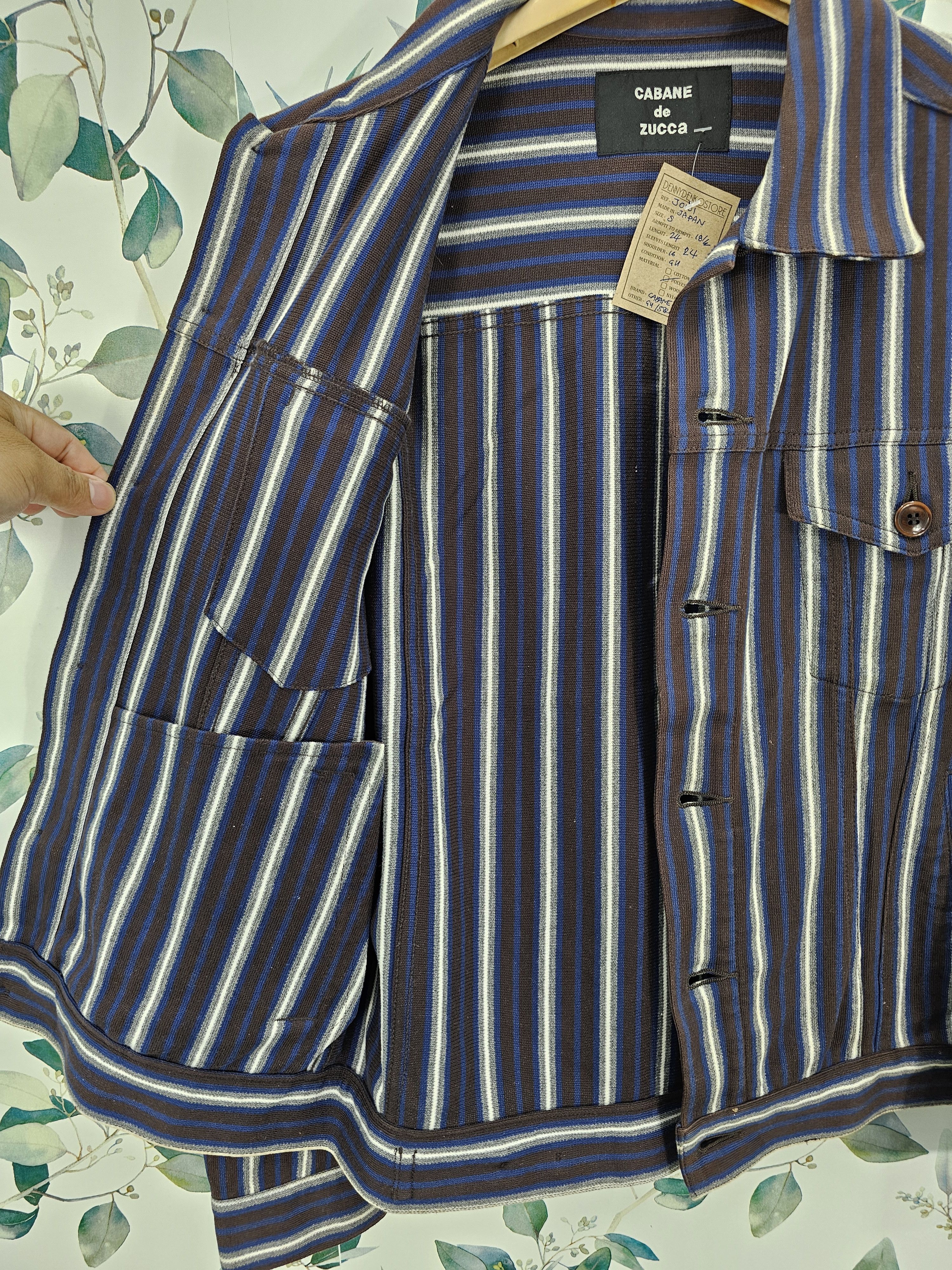 CABANE de ZUCCa Vintage CABANE DE ZUCCA Striped Retro Style Jacket J0101 Size US S / EU 44-46 / 1 - 6 Thumbnail