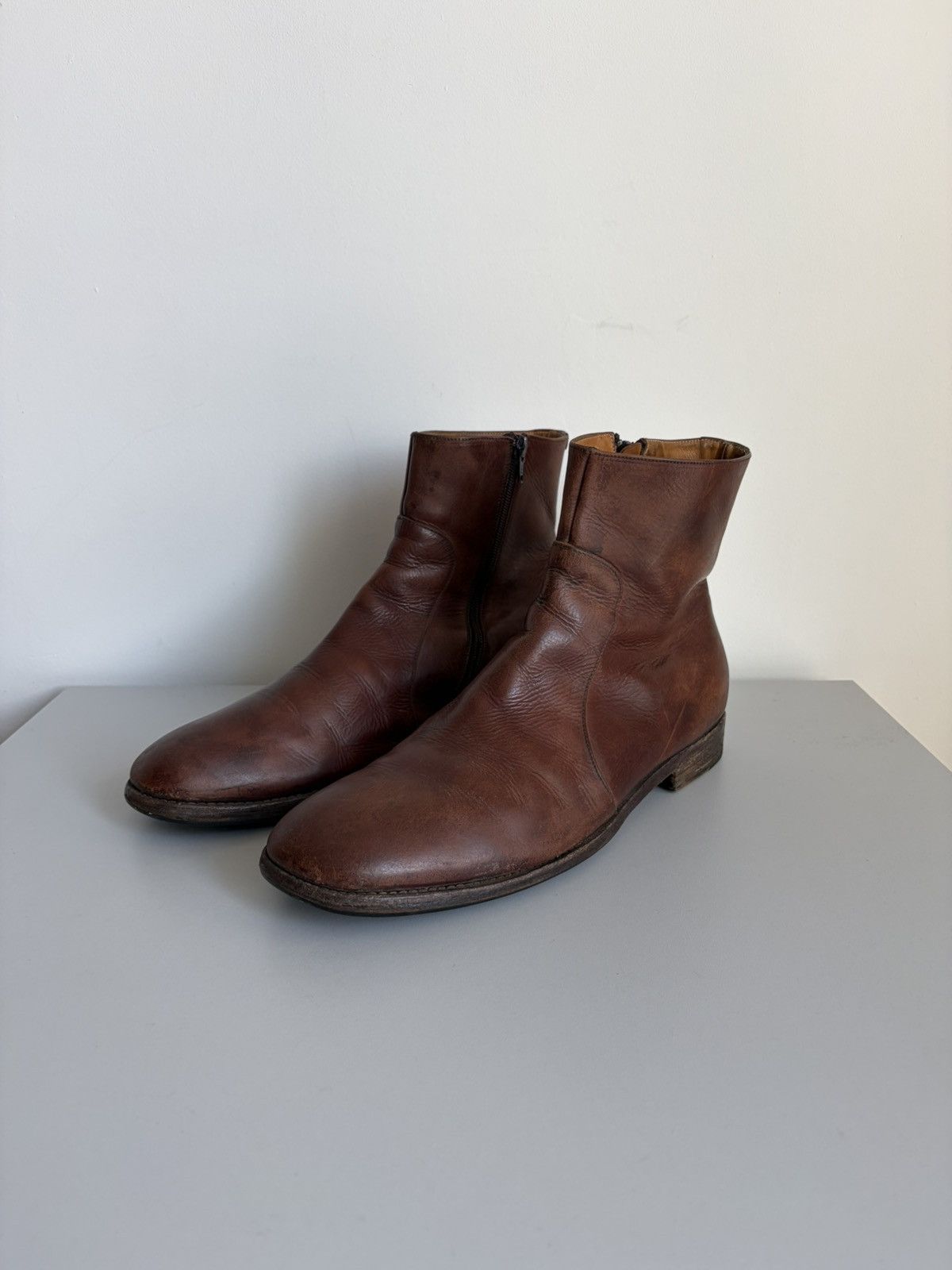Maison Margiela Martin Margiela AW04 22 lookbook side zip riding boots Size US 14 / EU 47 - 2 Thumbnail