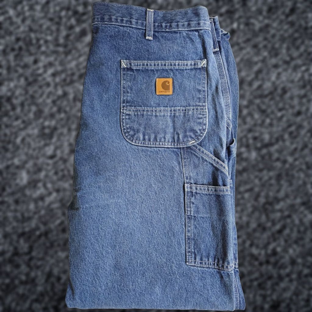 Carhartt VINTAGE Carhartt B13 DST Carpenter Denim Jeans Mens 42x32 Blue Medium Wash Size US 42 / EU 58 - 1 Thumbnail