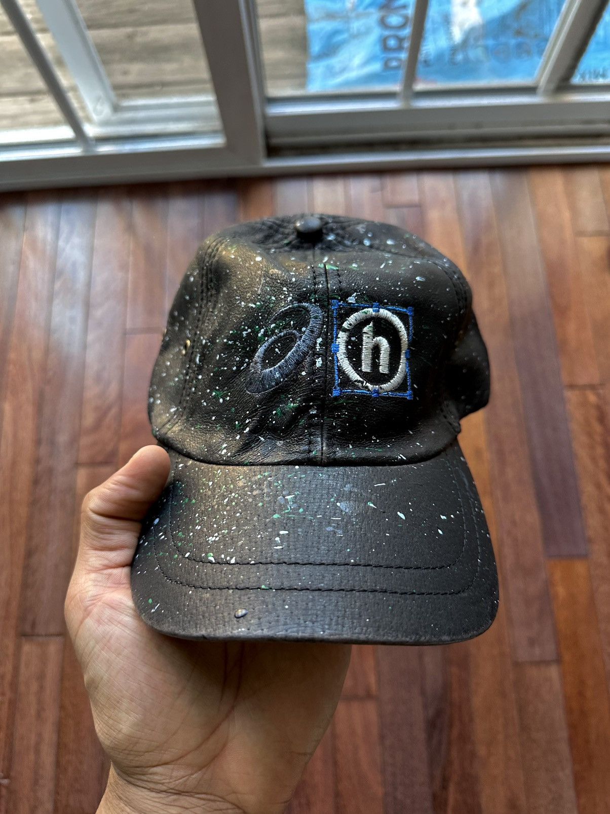 Asics × HIDDEN Painted Washed Leather Hat - Black Size ONE SIZE - 8 Thumbnail
