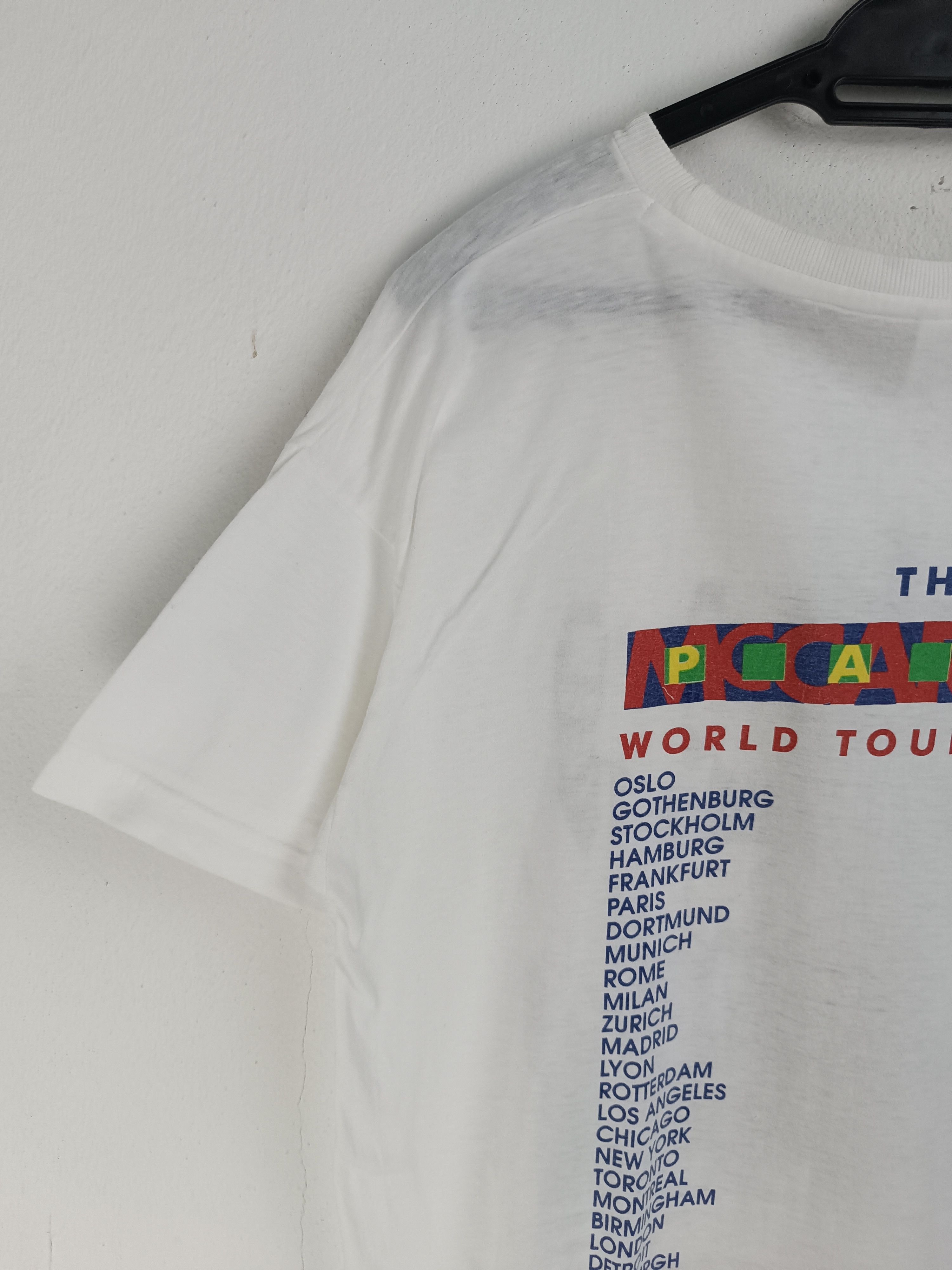 Band Tees VINTAGE 90'S THE PAUL MCCARTNEY WORLD TOUR TEE beatles who Size US M / EU 48-50 / 2 - 14 Thumbnail
