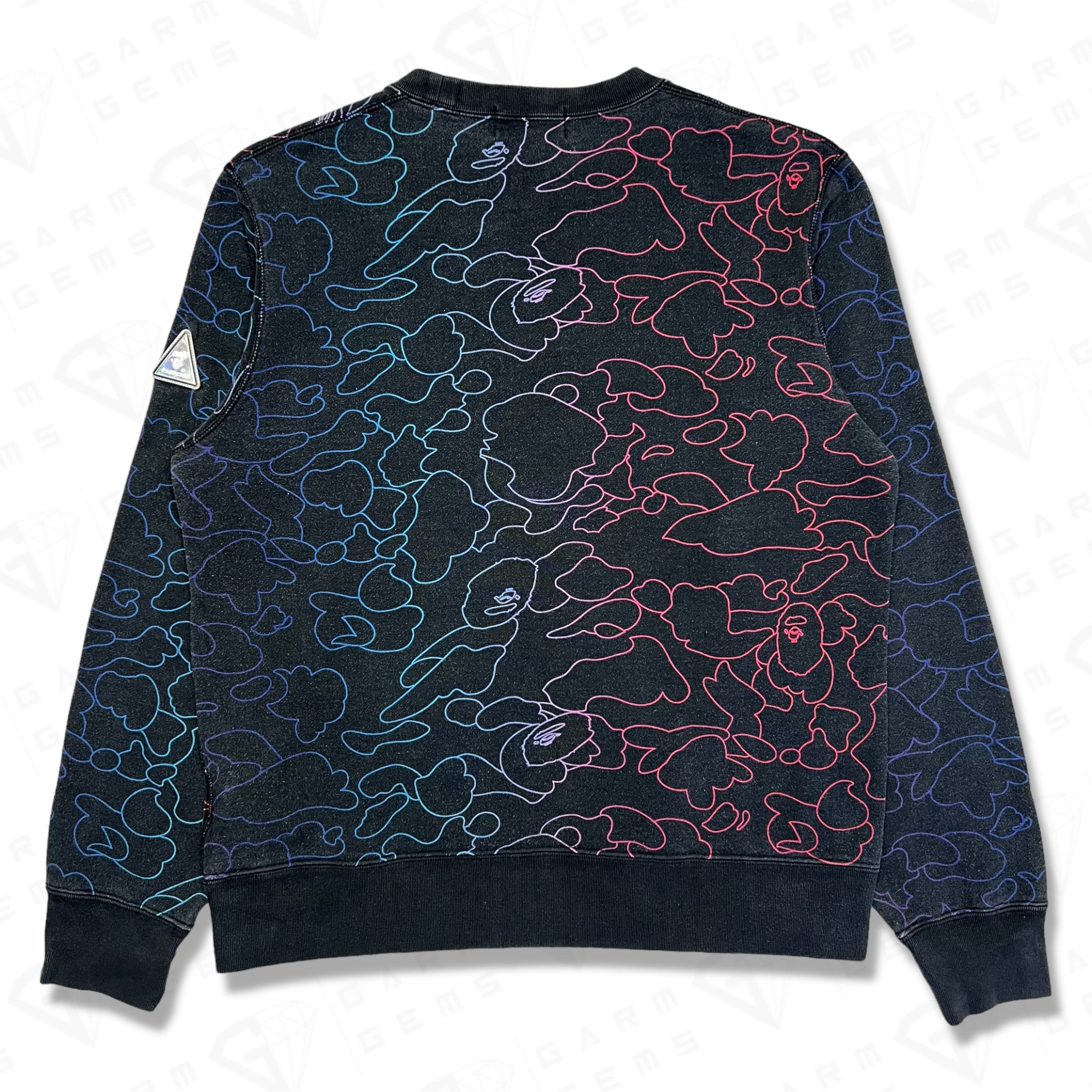 Bape A Bathing Ape Rainbow Stencil Reflective Logo Sweatshirt Size US L / EU 52-54 / 3 - 2 Thumbnail