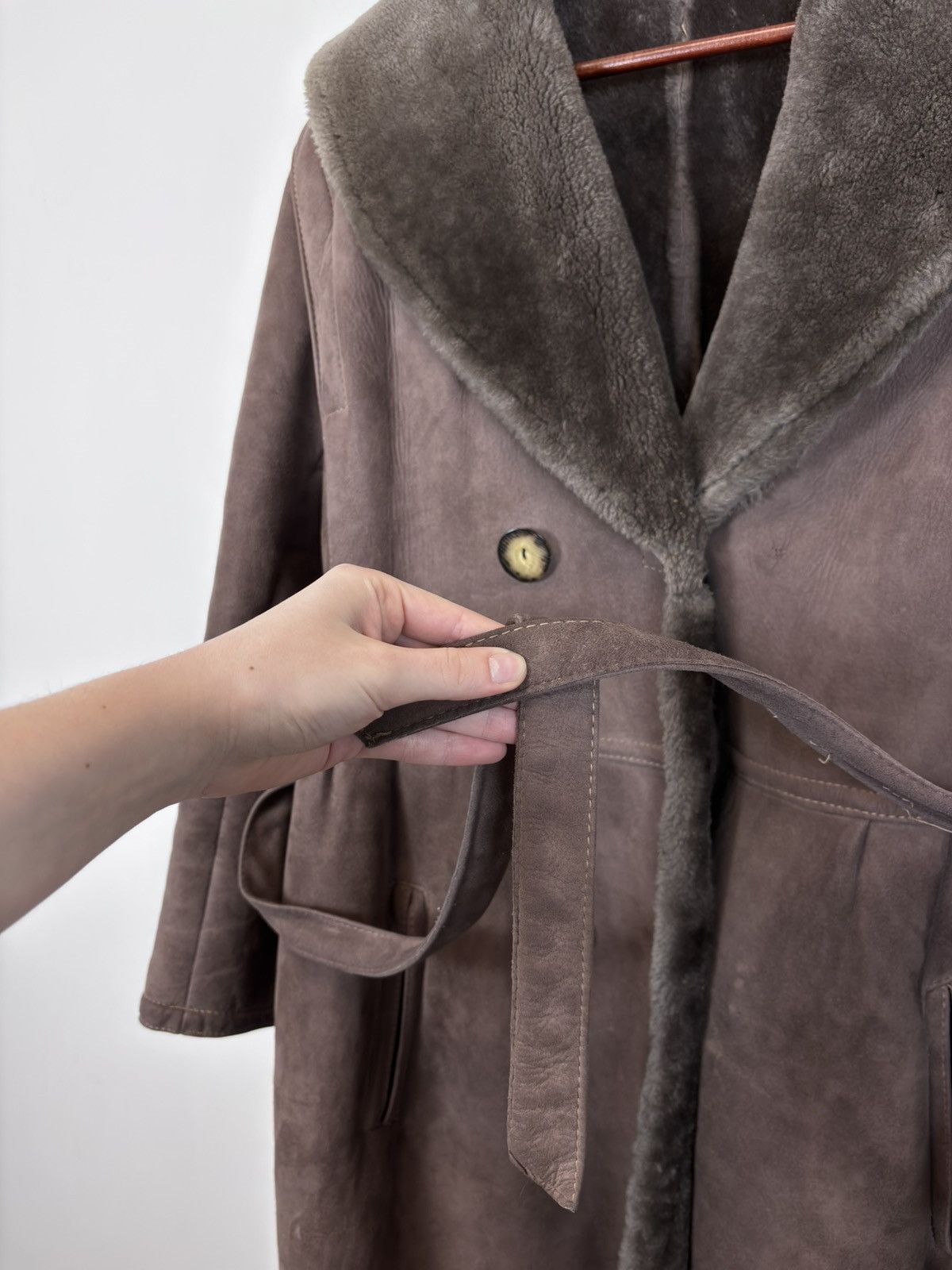 Sawyer of Napa Vintage Sawyer Of Napa Women’s Shearling Sheepskin Coat Size XL / US 12-14 / IT 48-50 - 13 Thumbnail