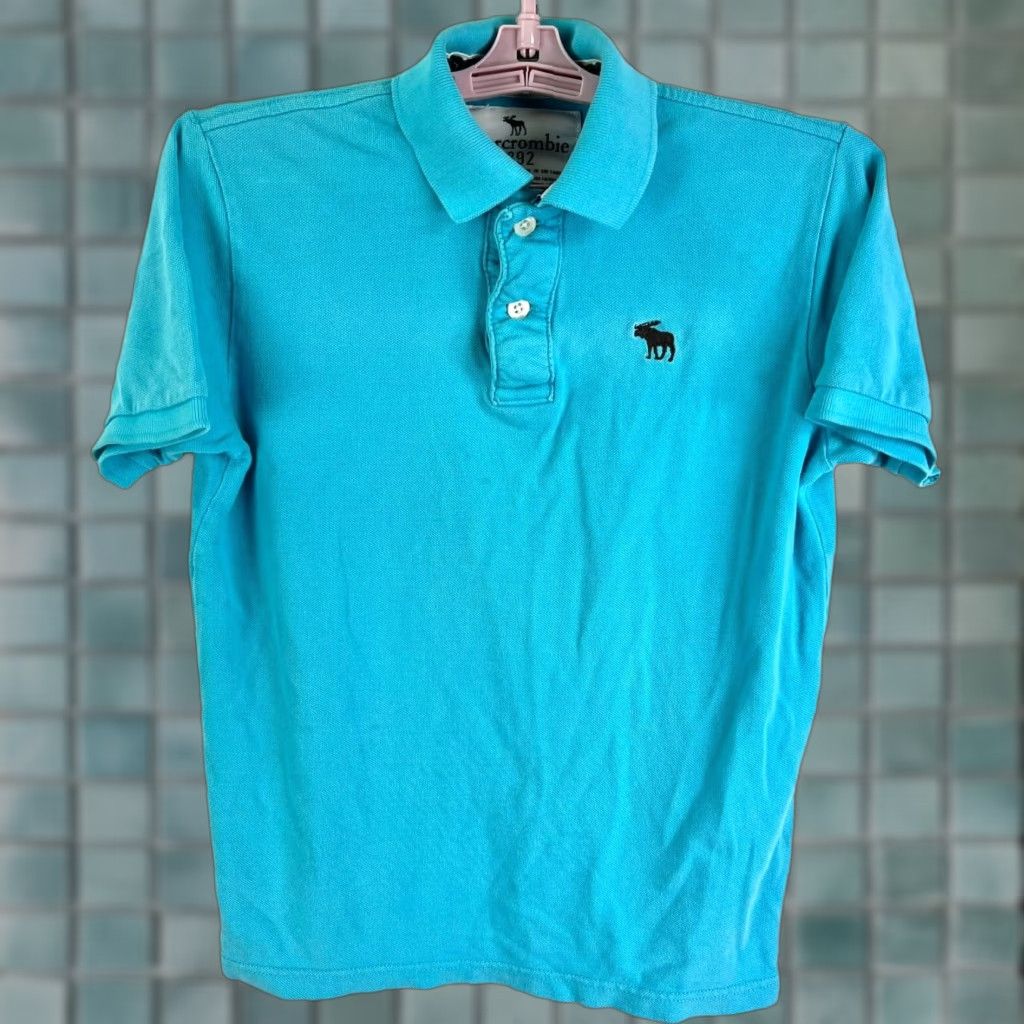 Abercrombie & Fitch Abercrombie & Fitch Polo Shirt Womens Size M Blue Short Sleeve Casual Preppy Size M / US 6-8 / IT 42-44 - 1 Thumbnail