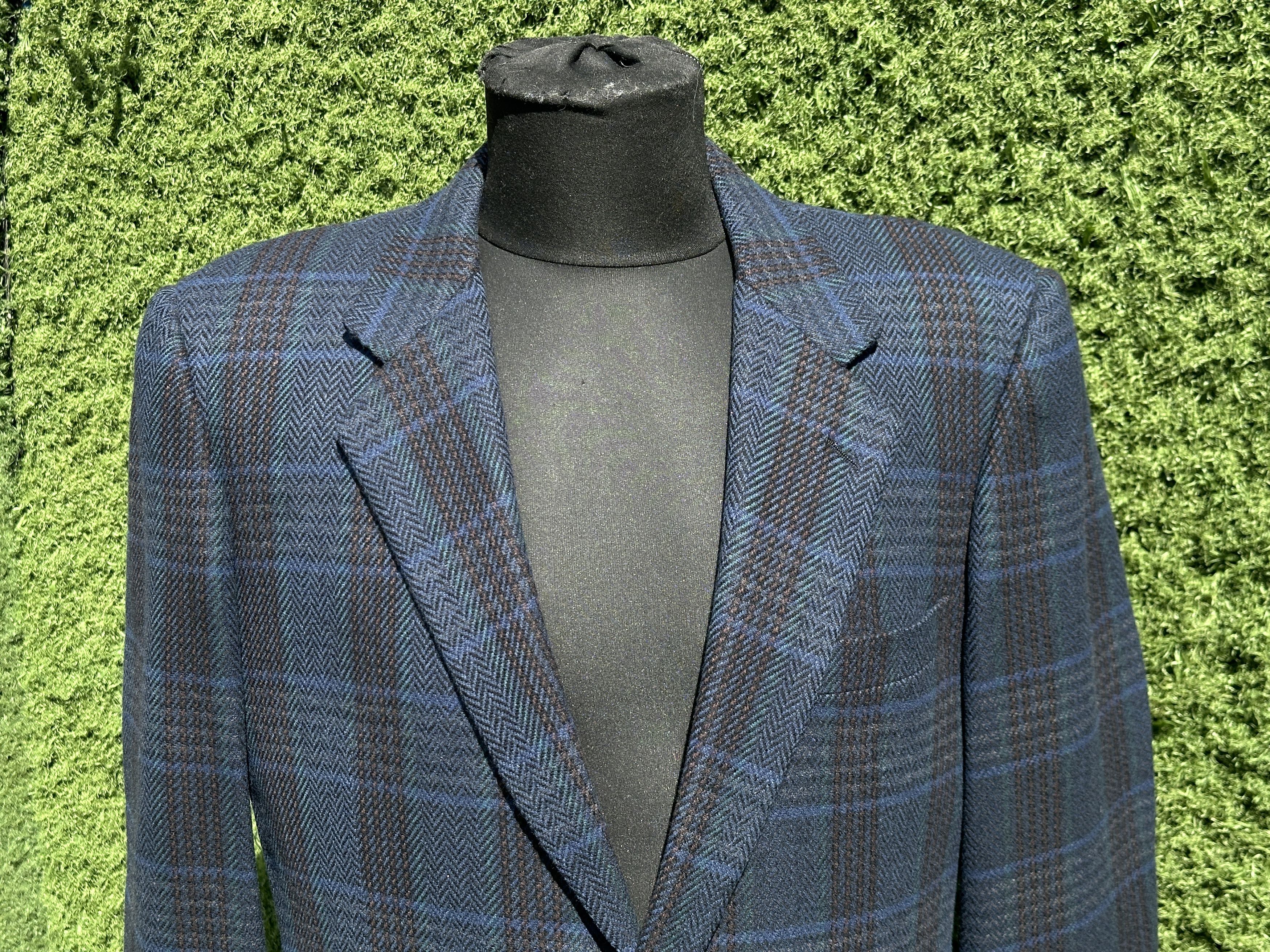 Burberry Burberrys London Vintage Wool Cashmere Check Blazer 50 6 R Size 50R - 3 Thumbnail