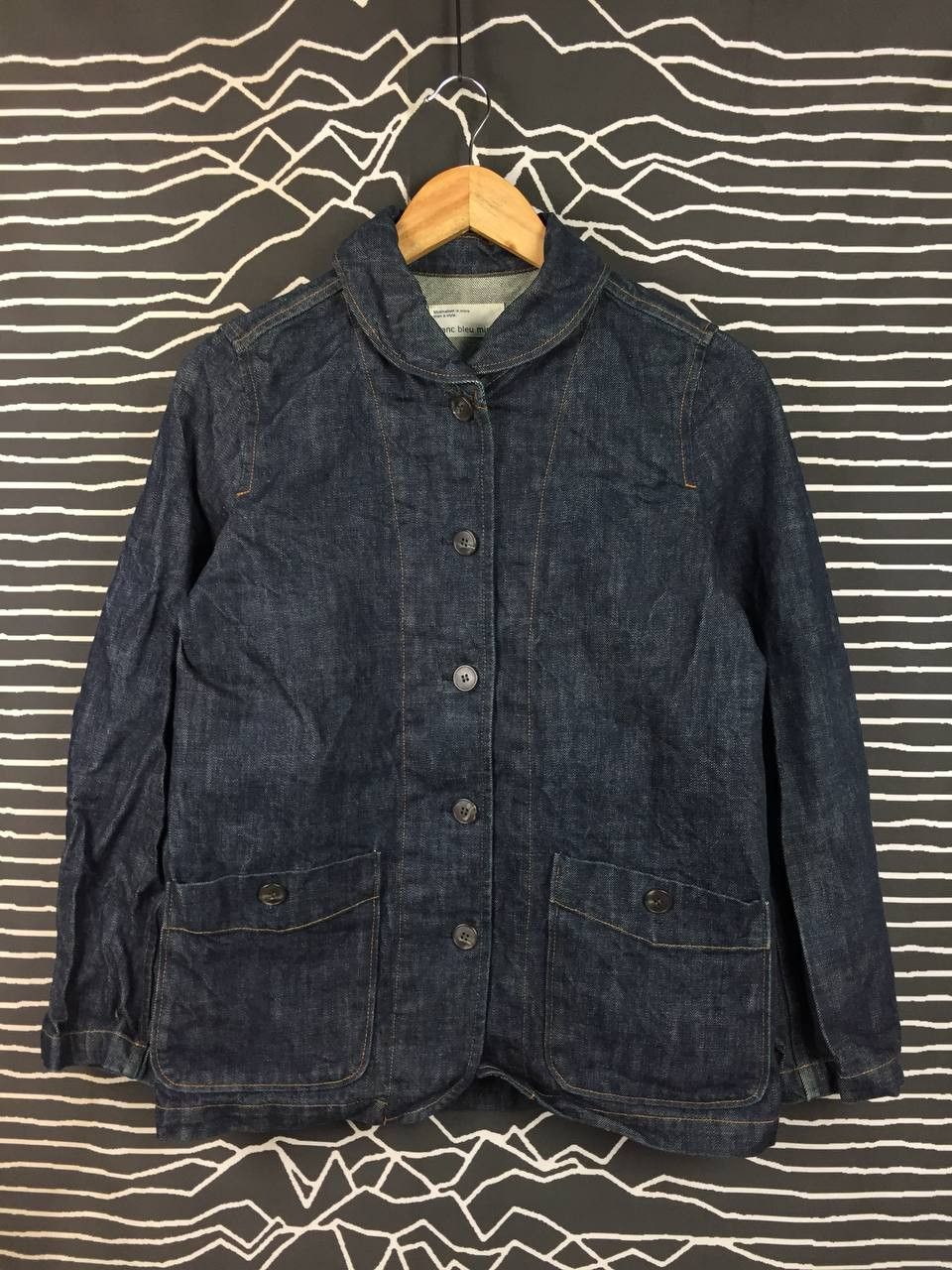 Japanese Brand Blanc Bleu Minuit by Rolladex Denim Chore Jacket Size US S / EU 44-46 / 1 - 1 Thumbnail