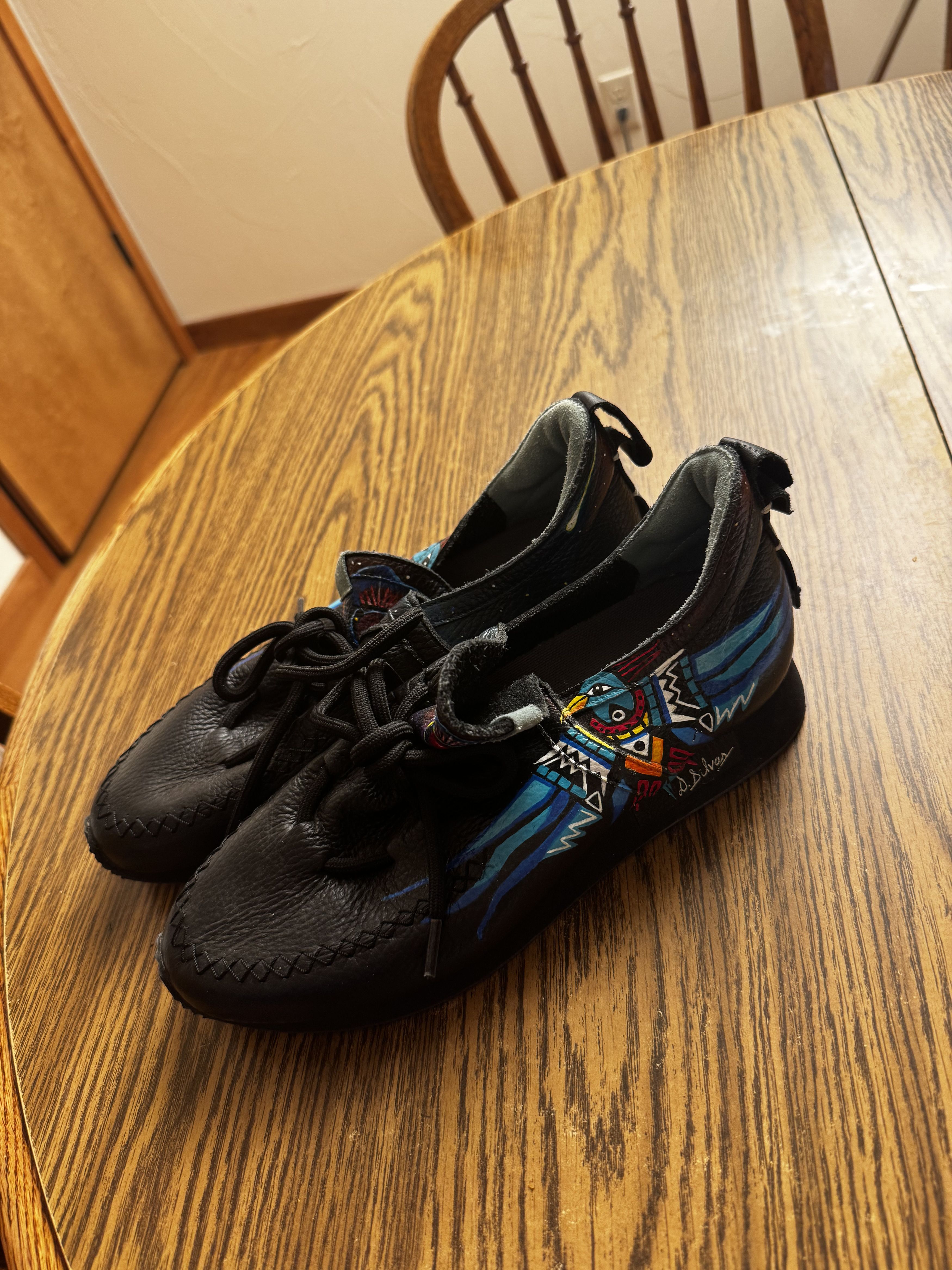 Other Comisioned Hand Painted Leather Shoes Size US 7 / EU 40 - 2 Thumbnail