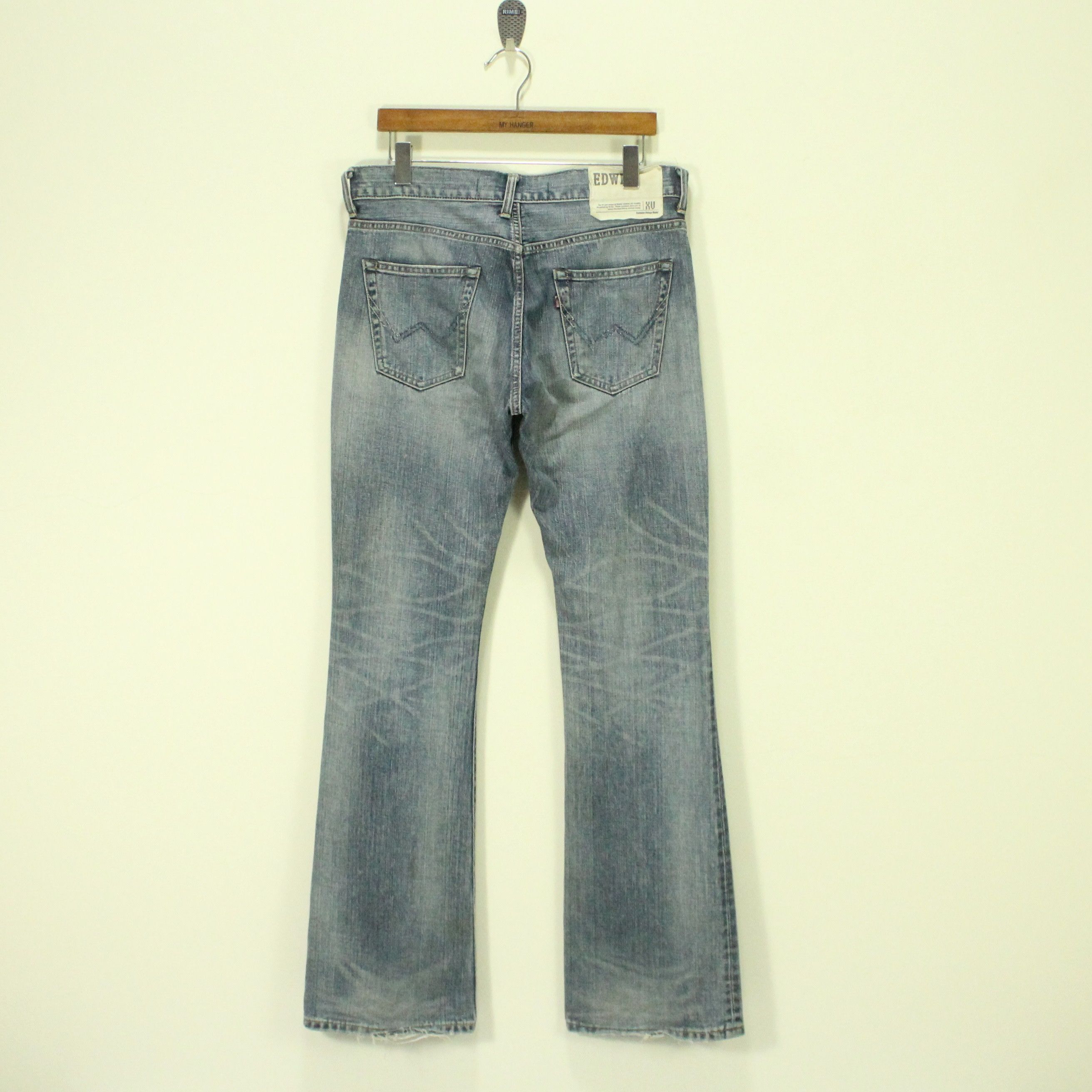 Vintage Flared EDWIN Denim Distressed bootcut bellbottom Size US 31 - 9 Thumbnail
