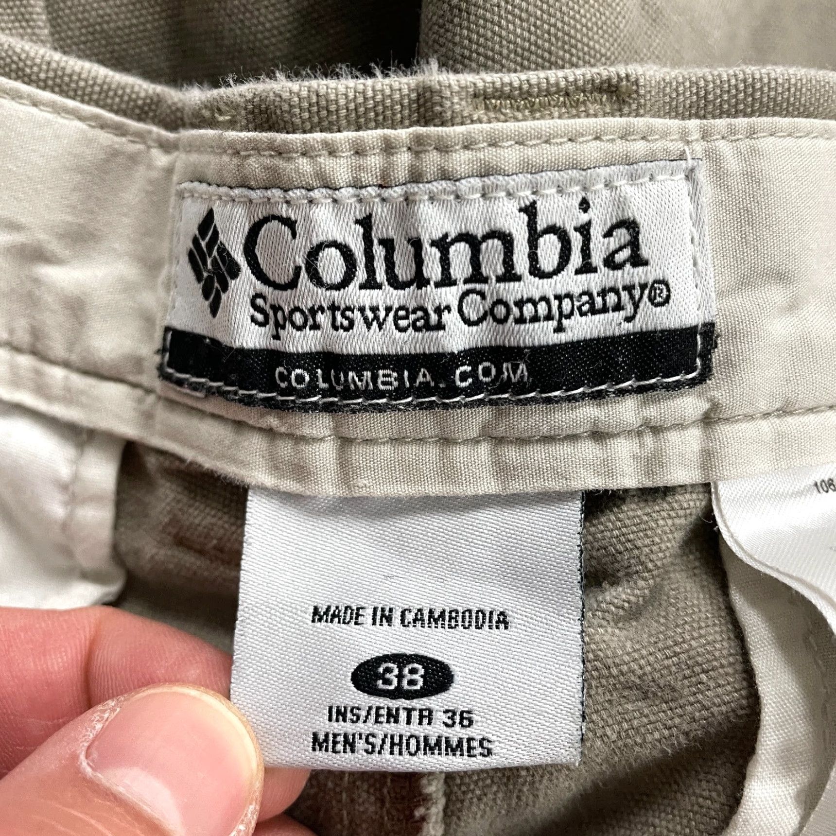 Vintage Columbia Pants Chino Men 38 Brown Straight Leg Flat Front Cotton Casual 38x31 Mens Regular Brown 90s? Size US 38 / EU 54 - 3 Thumbnail