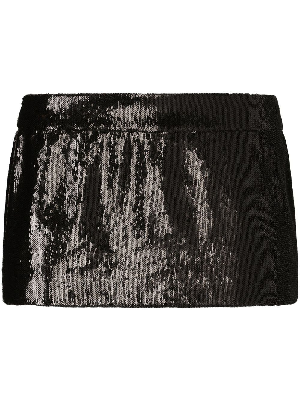 Dolce & Gabbana SEQUINED MINI SKIRT Size 27" / US 4 / IT 40 - 1 Thumbnail