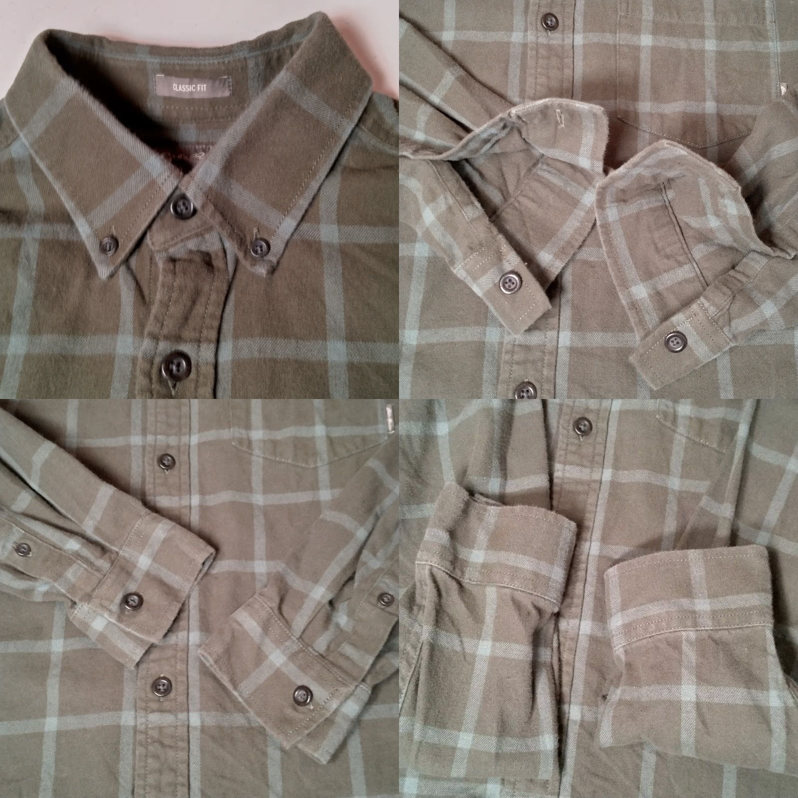 Eddie Bauer VINTAGE Eddie Bauer Flannel Shirt M Green Plaid Button-Down Cotton Workwear Men's Medium, Classic Fit, Fall/Winter, flannel shirt, workwear Size US M / EU 48-50 / 2 - 8 Thumbnail