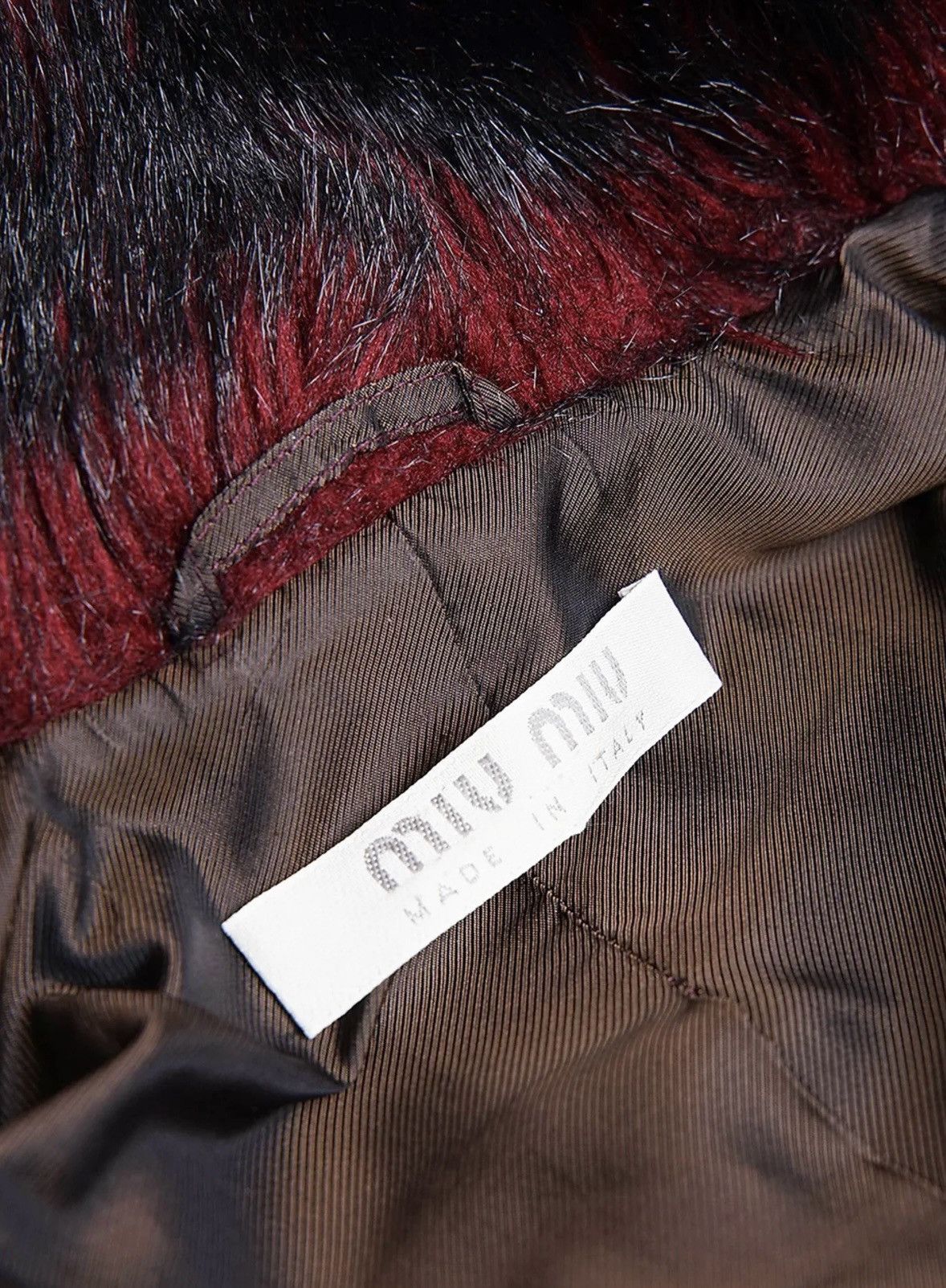 Miu Miu Miu Miu F/W 2000 Burgundy Velvet and Faux Fur Jacket Size M / US 6-8 / IT 42-44 - 3 Thumbnail