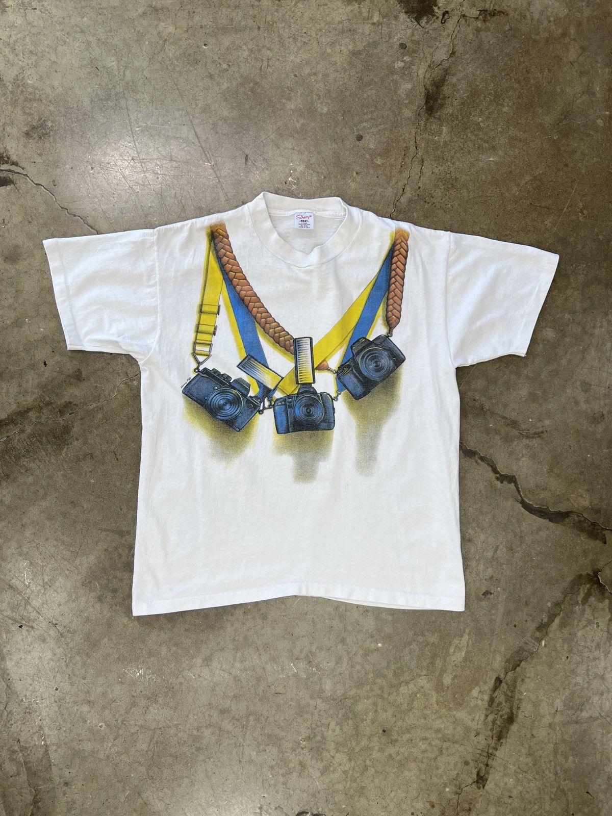 Vintage Vintage 90s Camera Photography Sherrys Tee Large Size US XL / EU 56 / 4 - 2 Thumbnail