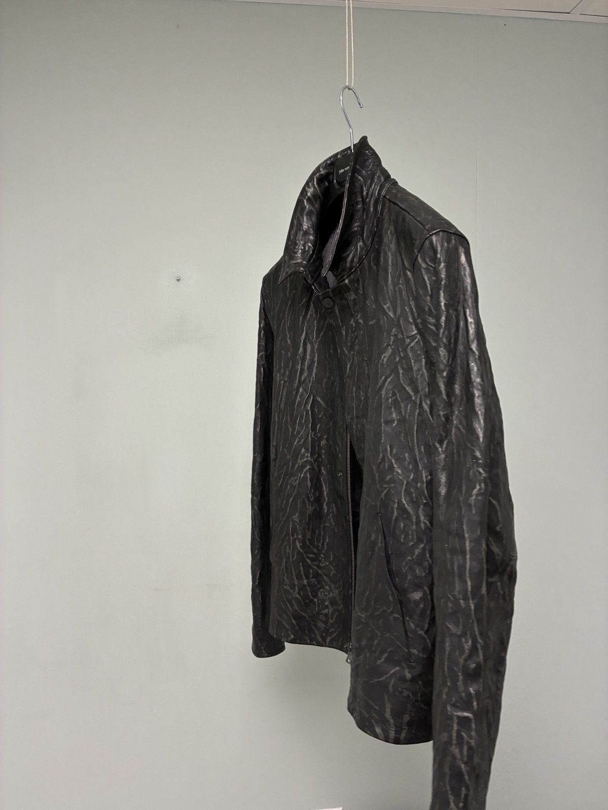 John Varvatos Crinkled Leather Jacket EU 48 USA 38 Size US M / EU 48-50 / 2 - 3 Thumbnail
