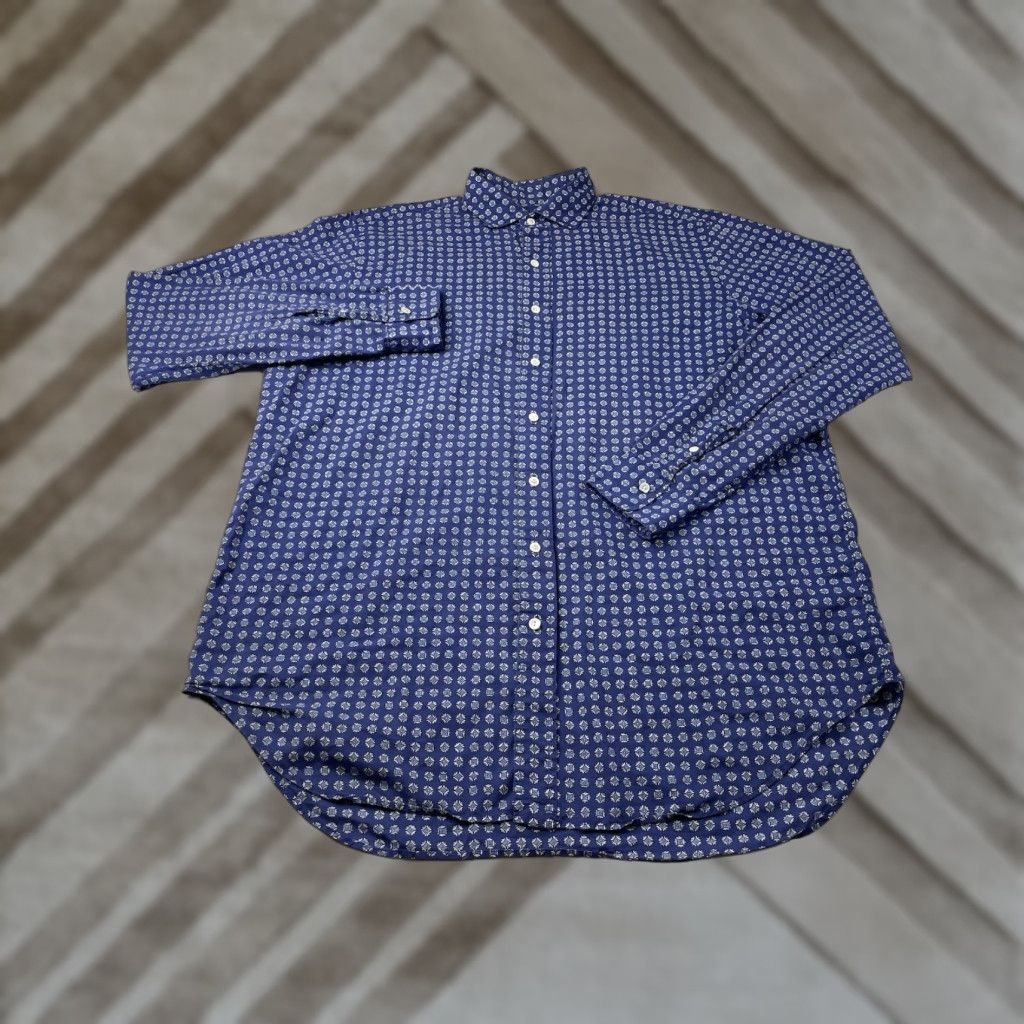 Polo Ralph Lauren Polo Ralph Lauren Button-Down Shirt Men LT Blue Paisley AOP Preppy Embroidered Pony Button-Up Long Sleeve White/Blue? Size US L / EU 52-54 / 3 - 1 Thumbnail