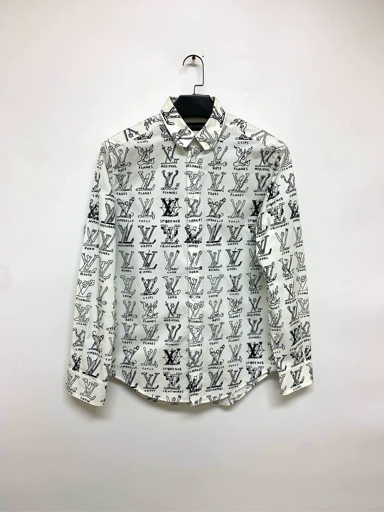 Louis Vuitton Louis Vuitton White gesture shirt 2503-Nextarrow Size US M / EU 48-50 / 2 - 1 Thumbnail