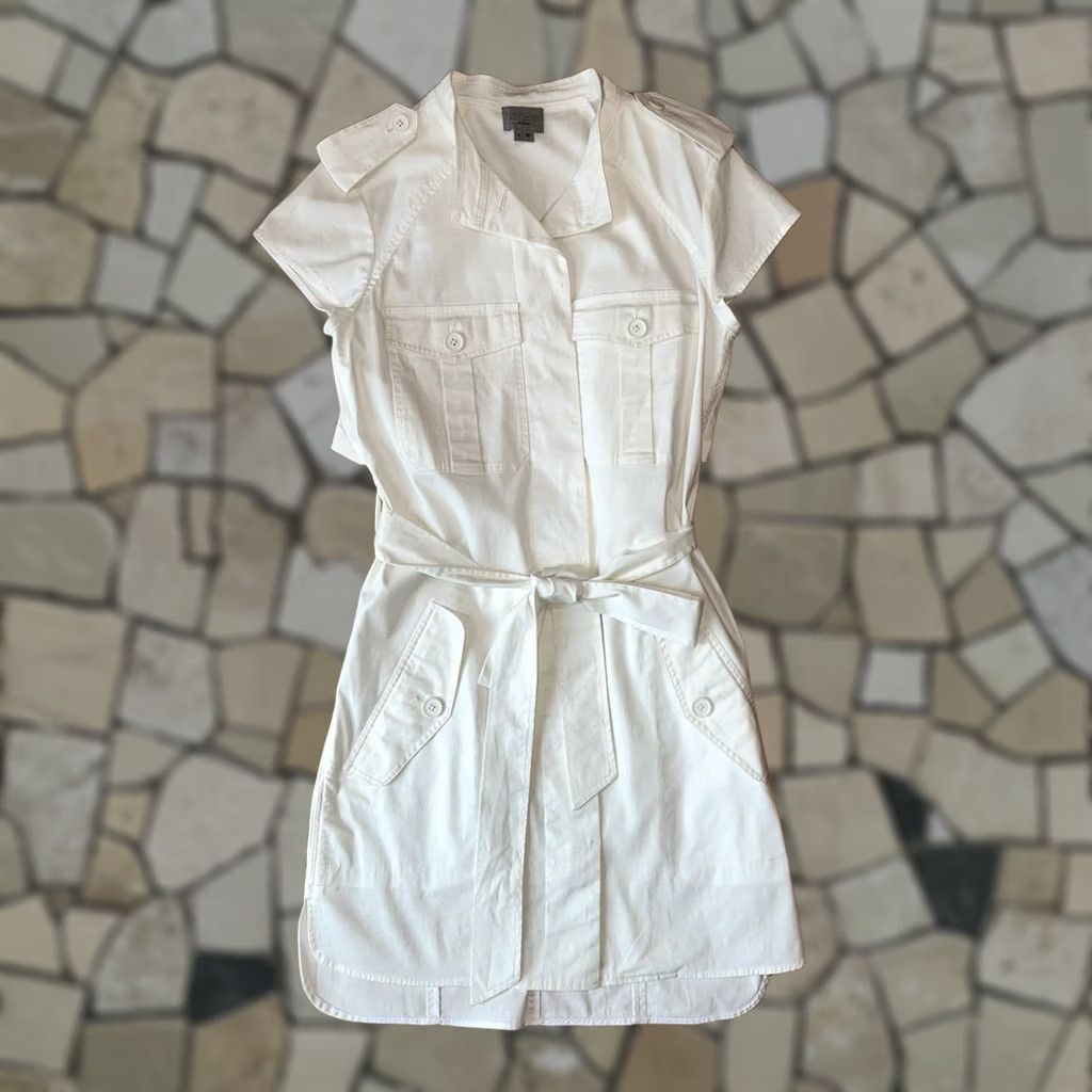 Jason Wu Jason Wu Grey Belted Shift Mini Dress Ivory Short Sleeve Women’s 4 Size 27" / US 4 / IT 40 - 1 Thumbnail