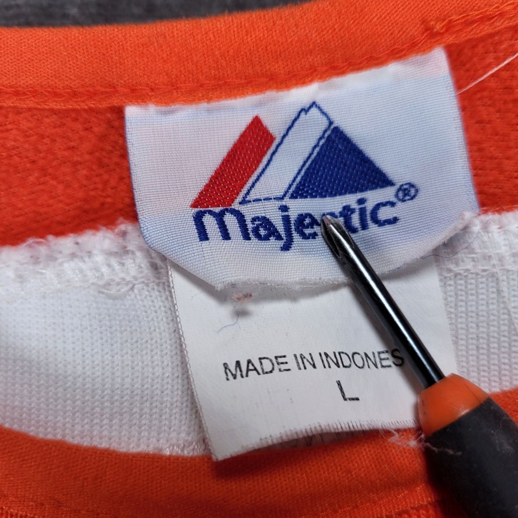 Vintage Majestic Clemson Tigers Long Sleeve Shirt Top Orange White L Size US L / EU 52-54 / 3 - 2 Thumbnail