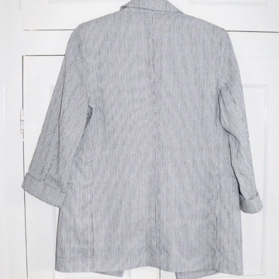 Nutmeg Nutmeg Blazer Jacket - Womens Grey Striped New Size 12 - BNWT With Tags Size XL / US 12-14 / IT 48-50 - 2 Thumbnail