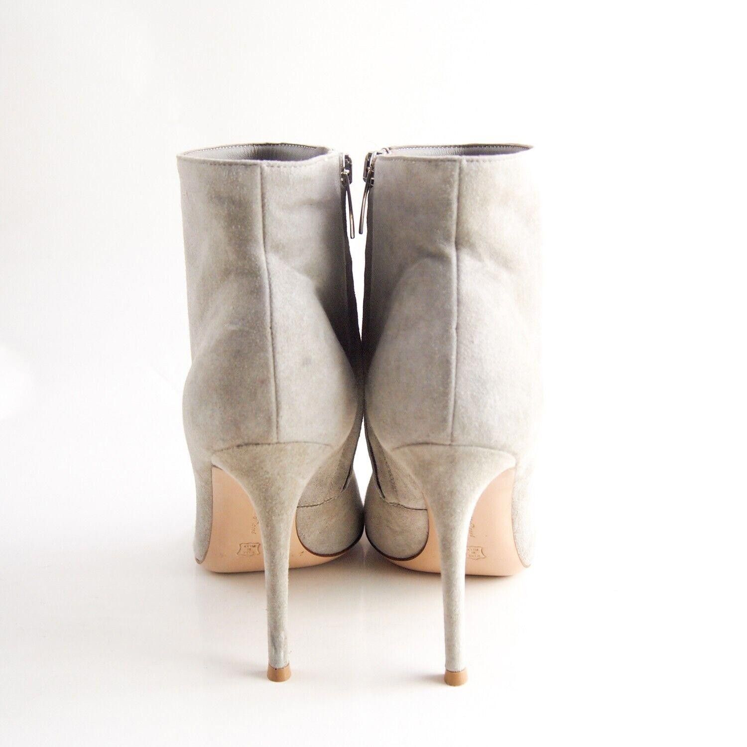 Gianvito Rossi Gianvito Rossi Open Toe Booties Gray Suede US 6.5 EU 36.5 Size US 6.5 / IT 36.5 - 5 Thumbnail