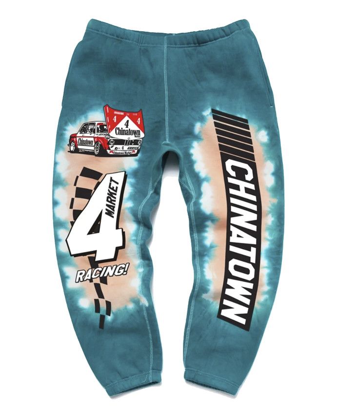 Market CHINATOWN MARKET - RACING TIE DYE SWEATPANTS Size US 34 / EU 50 - 2 Thumbnail