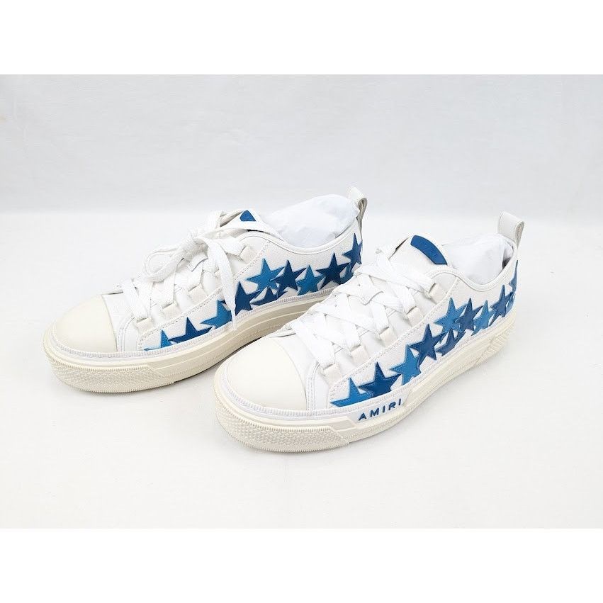 Amiri o1rshd1 Stars Court Low-Top Sneakers in Blue Size US 10 / EU 43 - 18 Thumbnail