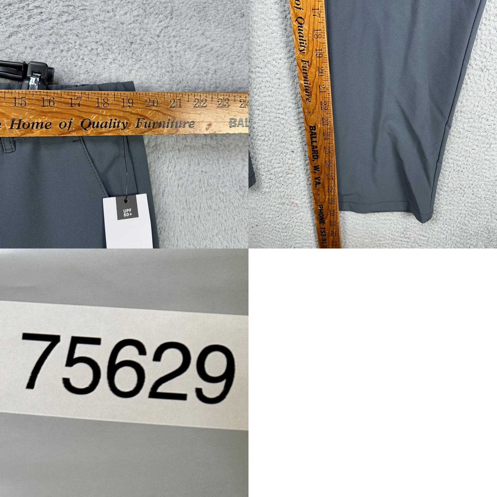 Vintage Goodfellow & Co Mens Tech Trouser Golf Pants Gray Flat Front Stretch Waistband Pockets 39in 30in Inseam NEW Size US 33 - 8 Thumbnail