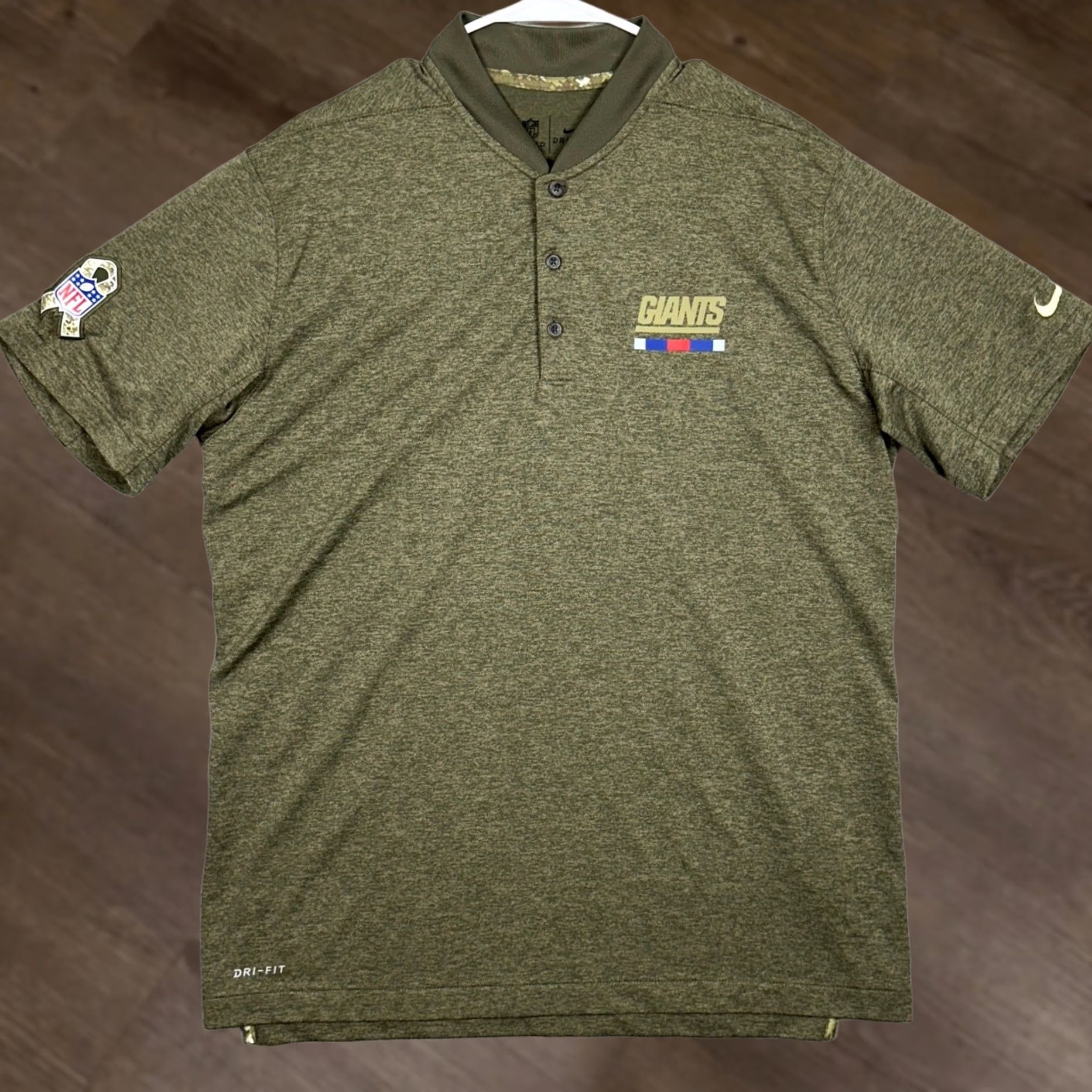 Nike Nike NFL Polo Shirt Mens Large Green Dri-Fit Blade Collar Football Casual Shirt Size US L / EU 52-54 / 3 - 1 Thumbnail