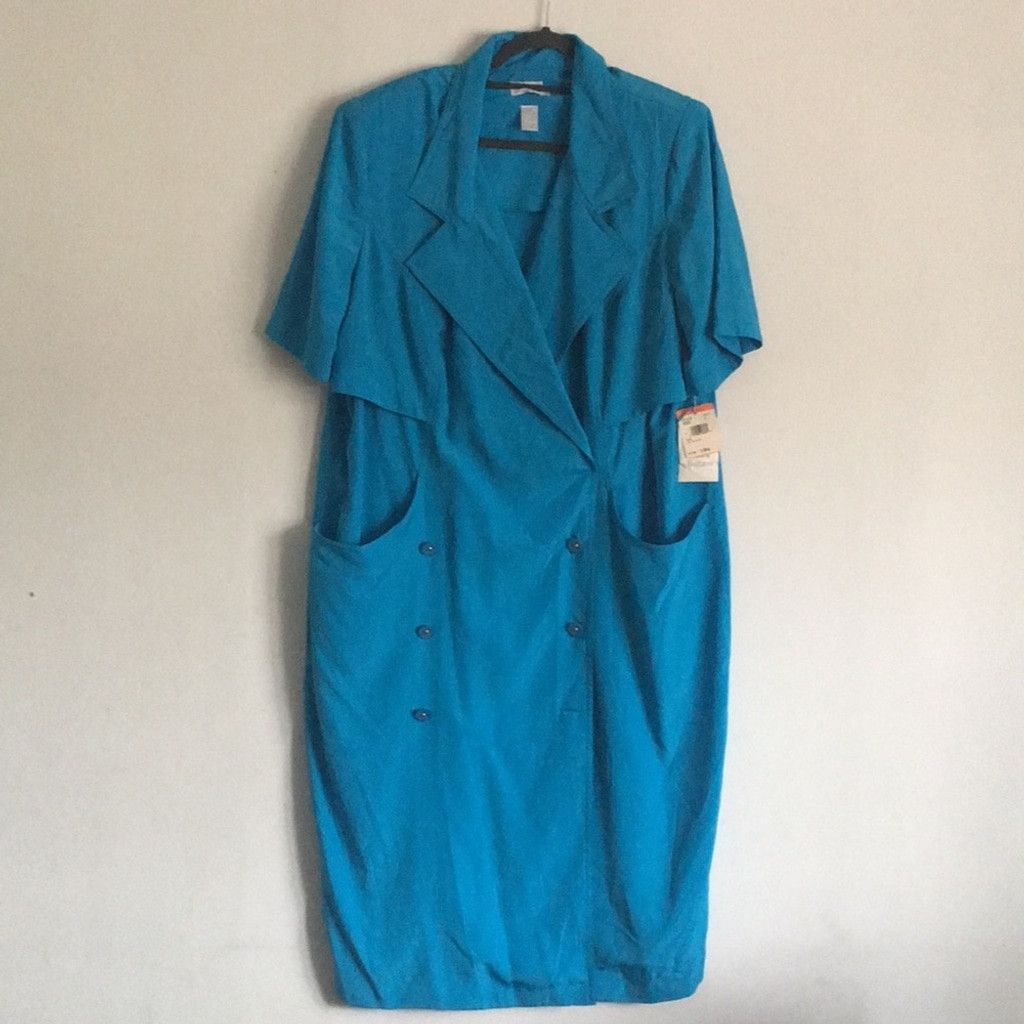 Other NWT Vintage 80's Leslie Fay Collections II Wrap Dress: 18W Size XXL / US 16-18 / IT 52-54 - 1 Thumbnail