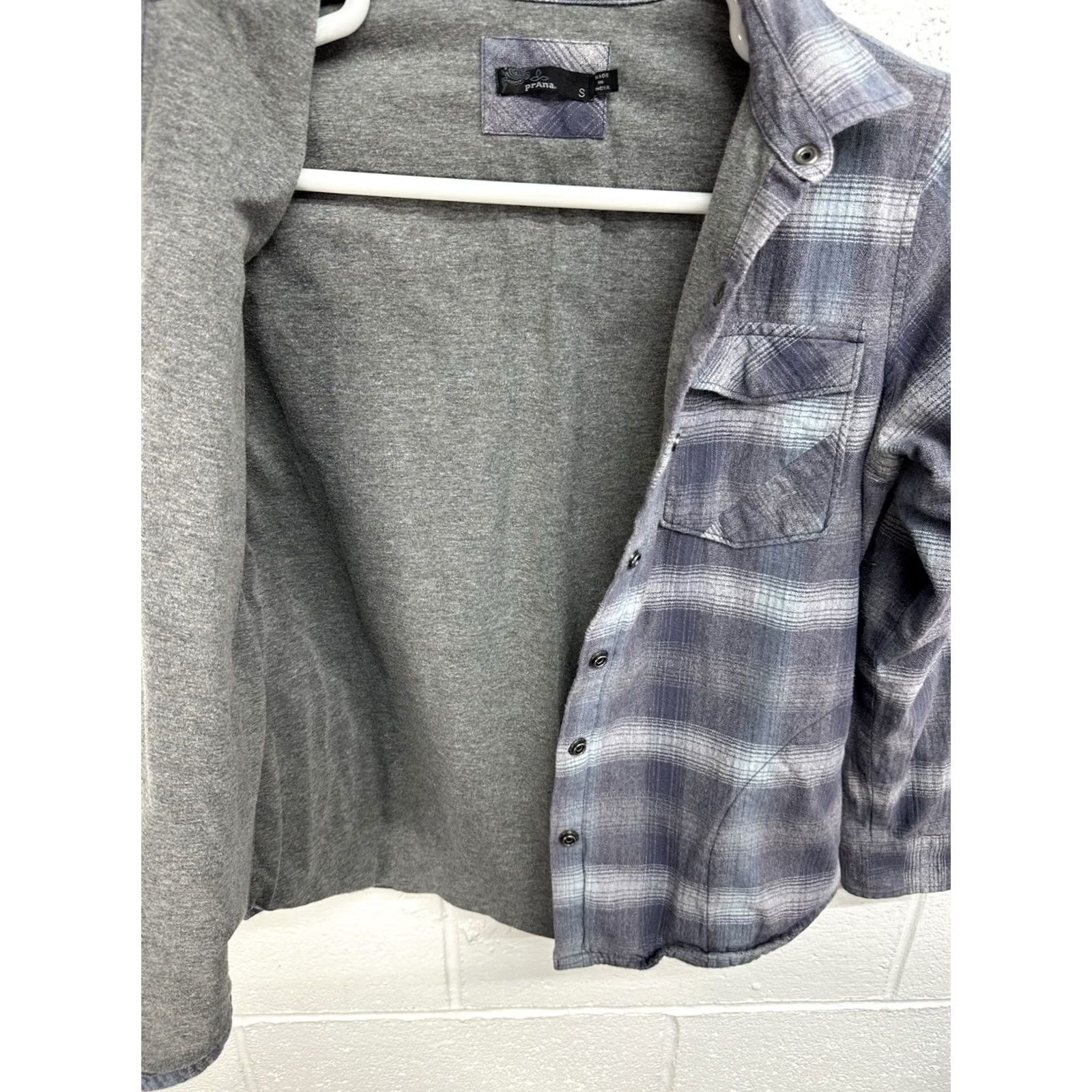 Prana Prana Charley Long Sleeve Shirt Shacket Lined Gray Blue Size Small Womens Size S / US 4 / IT 40 - 5 Thumbnail
