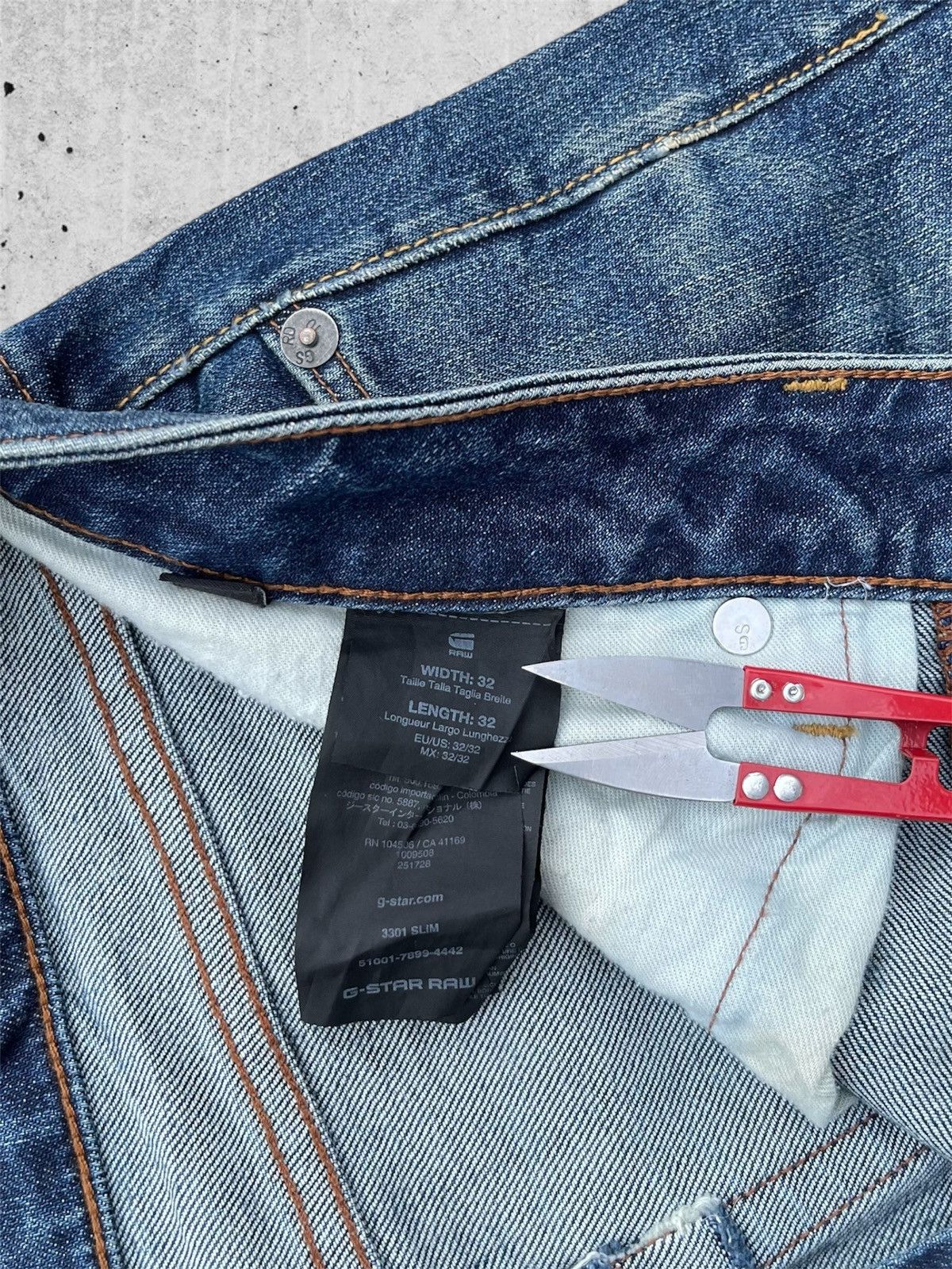Japanese Brand 🔥 Raw G-Star Distressed Denim Slim Fit W34🔥 Size US 34 / EU 50 - 10 Thumbnail
