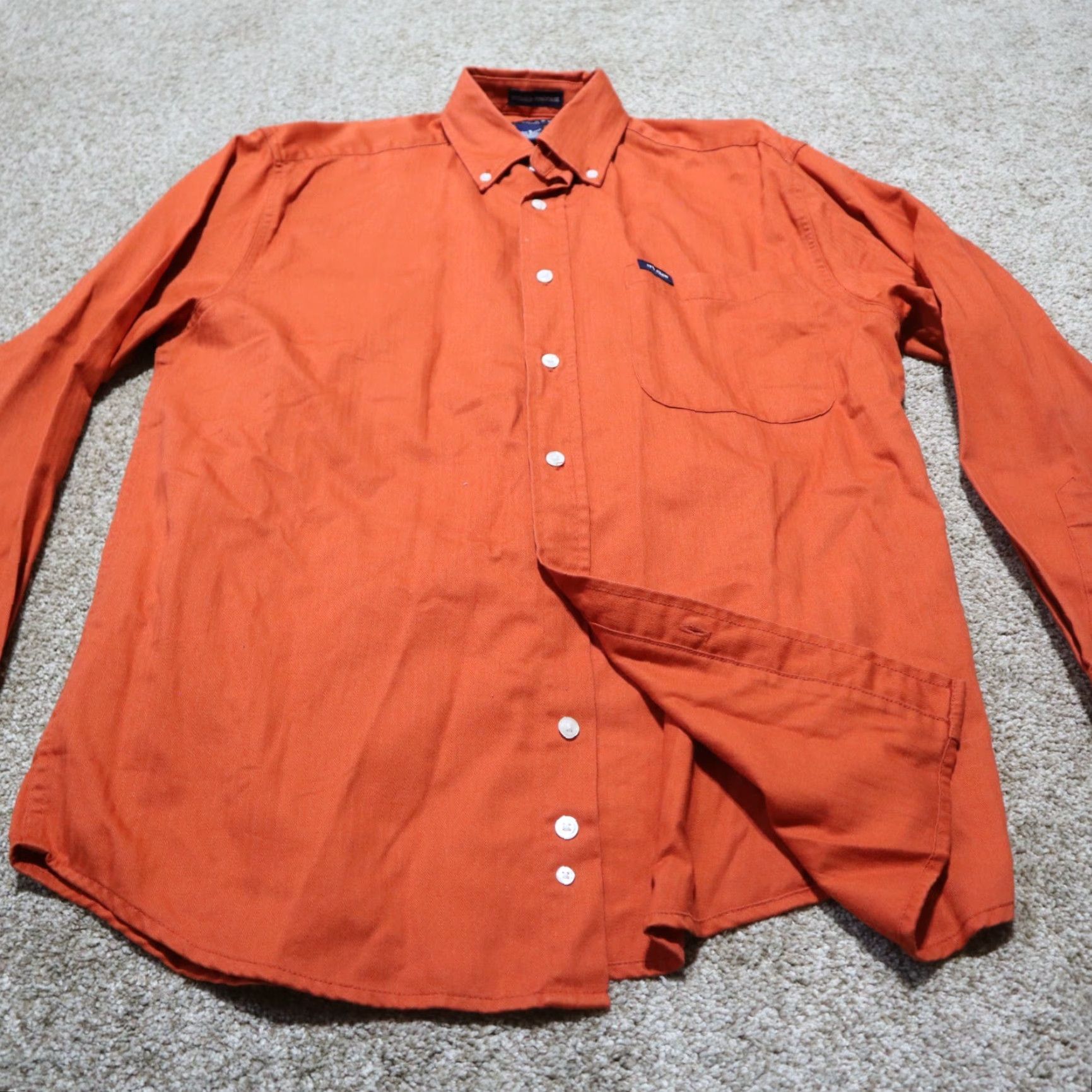 Vintage VINTAGE Ivy Crew Shirt Plaid Button-Up Long Sleeve Orange Men's Size S Small Size US S / EU 44-46 / 1 - 4 Thumbnail