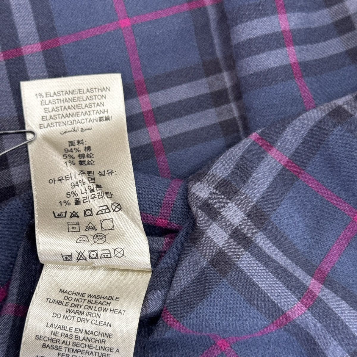 Burberry Burberry Brit Nova Check Blue Button Shirt Long Sleeve Size US XL / EU 56 / 4 - 14 Thumbnail