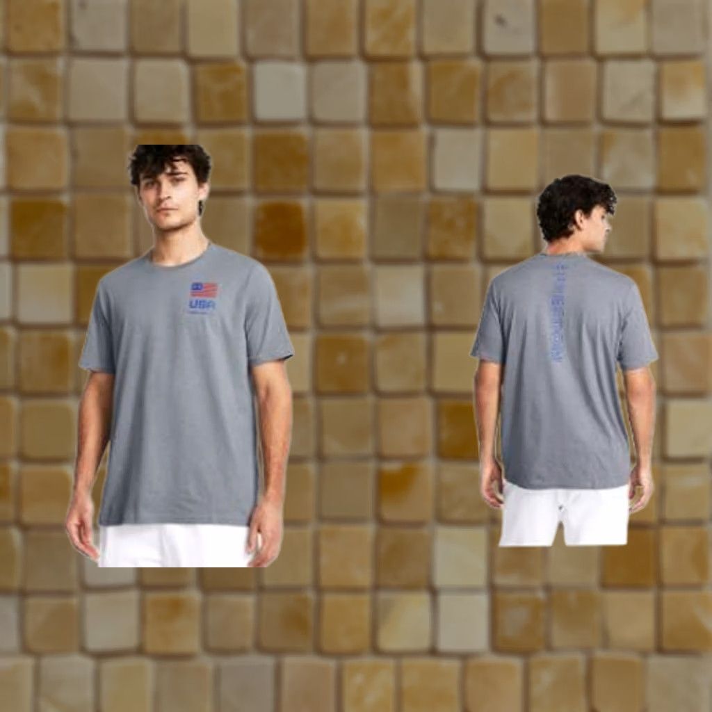 Under Armour NEW MENS UNDER ARMOUR USA FREEDOM CREW NECK GRAY T-SHIRT XL 382992 0335 Size US XL / EU 56 / 4 - 1 Preview