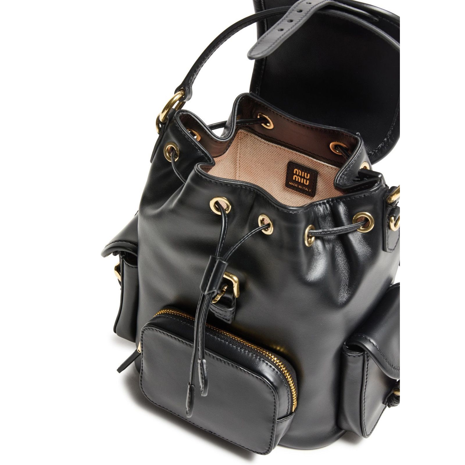 Miu Miu MIU MIU Black Leather Backpack New & Authentic Size ONE SIZE - 3 Thumbnail