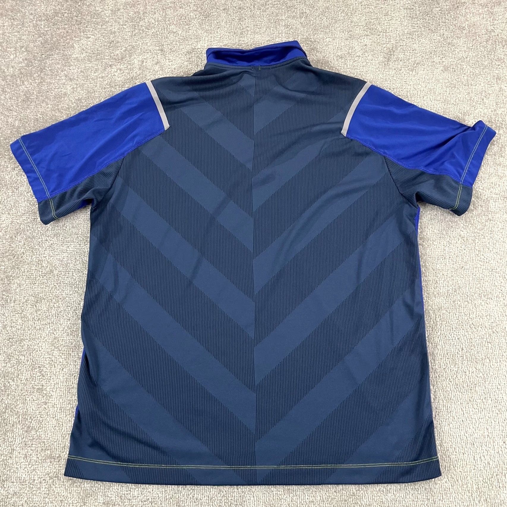 Nike VINTAGE Nike Polo Shirt Mens XL Blue Geometric Nike Tour Performance Golf Sport Size US XL / EU 56 / 4 - 2 Thumbnail