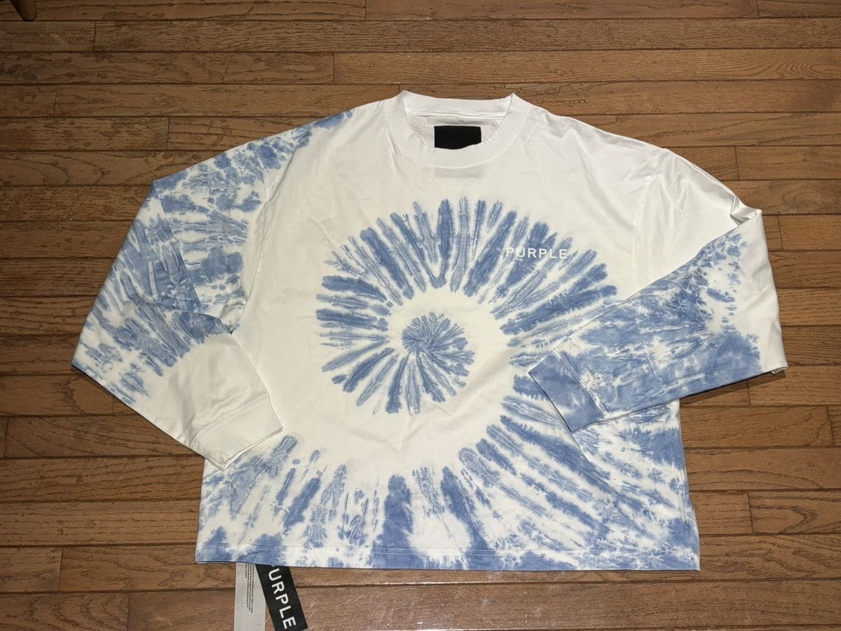 Purple Brand Purple Brand Black Label Blue Tie Dye Long Sleeve Tee NWT Size US M / EU 48-50 / 2 - 1 Thumbnail