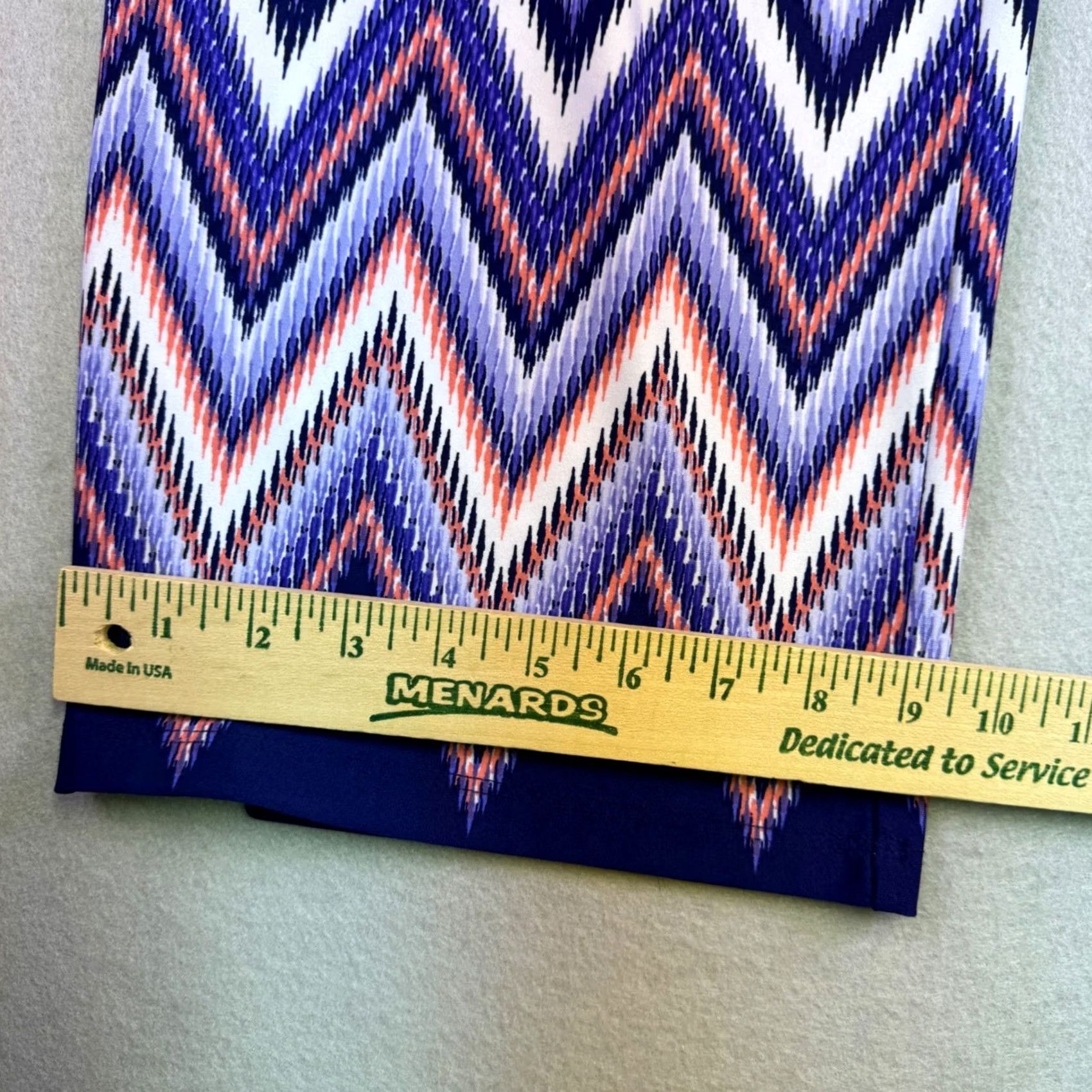Vintage VINTAGE IN Studio Petite Wide Leg Pants XL Blue Purple Chevron Zig Zag Geometric 5440J35 Size 40" / US 18 - 2 Thumbnail