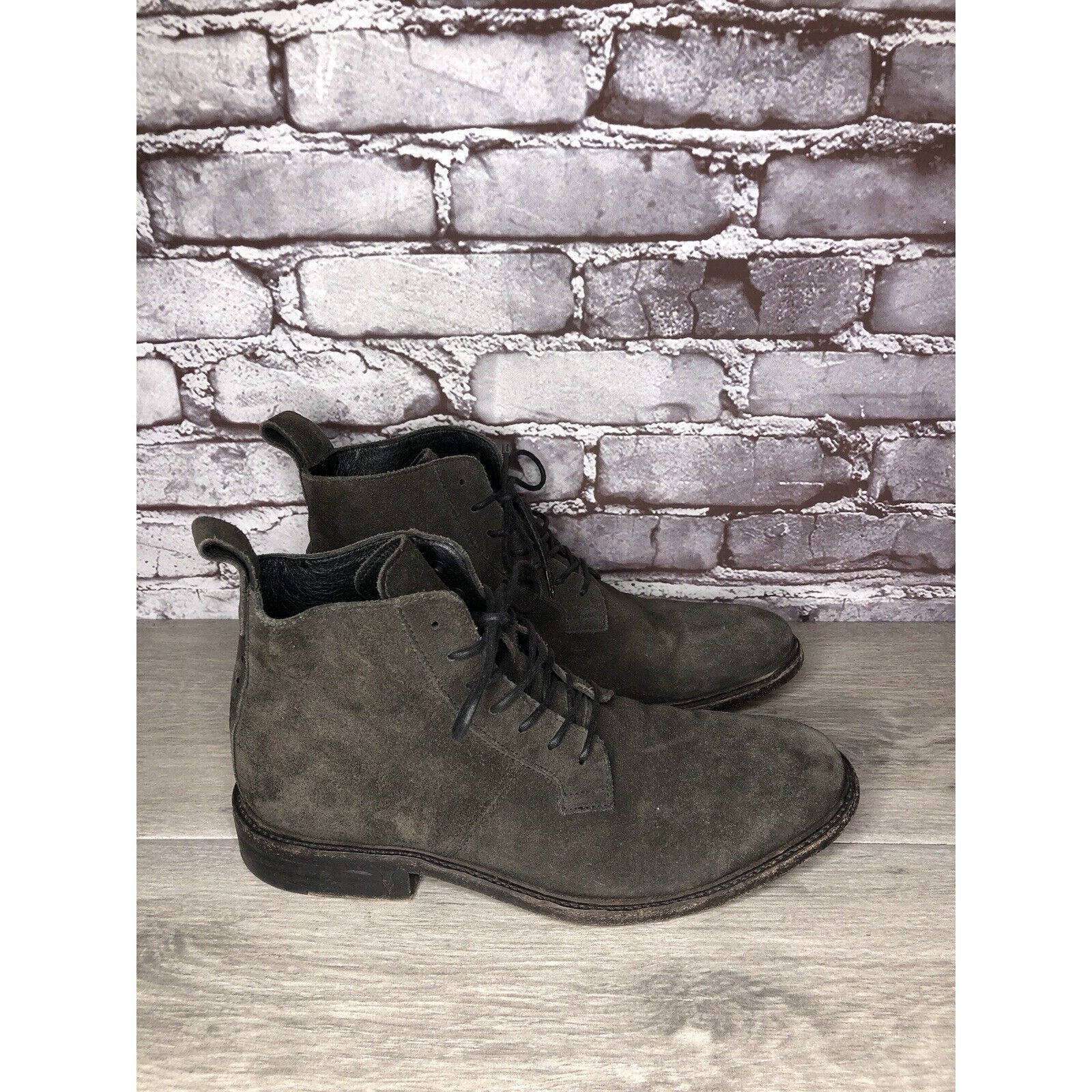 Allsaints All Saints Gray Suede Leather Lace Up Desert Chukka Boots Me Size US 9 / EU 42 - 22 Thumbnail