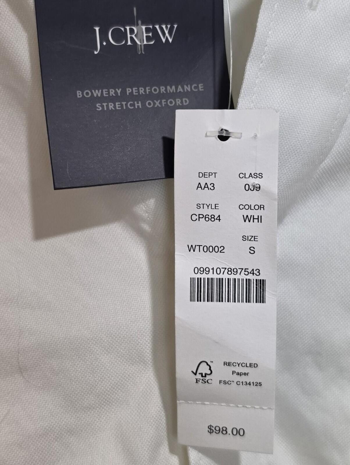 J.Crew J Crew Slim Bowery performance stretch oxford shirt Size 36R - 3 Thumbnail