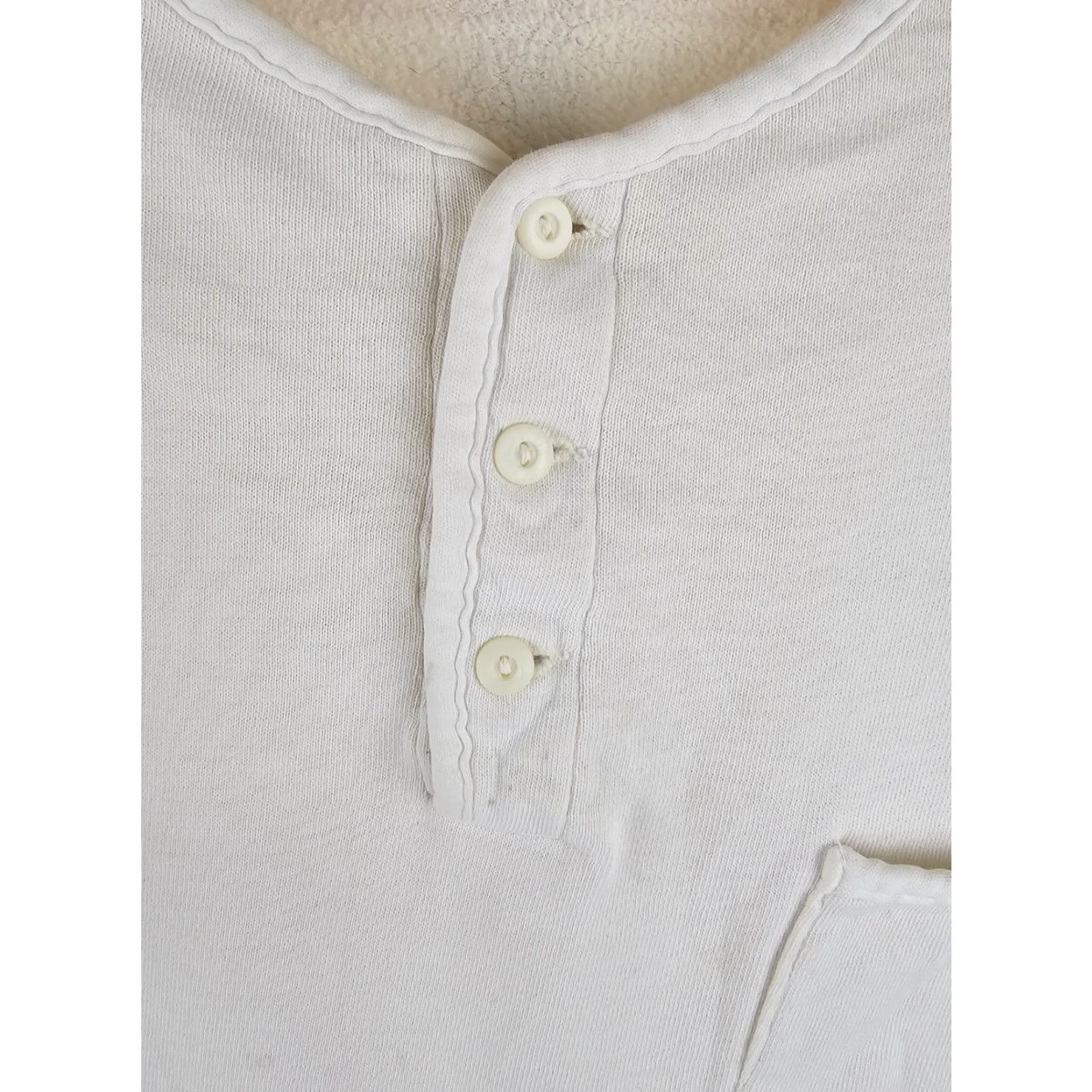 Vintage AKOM T-Shirt White Button Up Pocket Heavy Cotton Short Sleeve Men's M Size US M / EU 48-50 / 2 - 2 Thumbnail