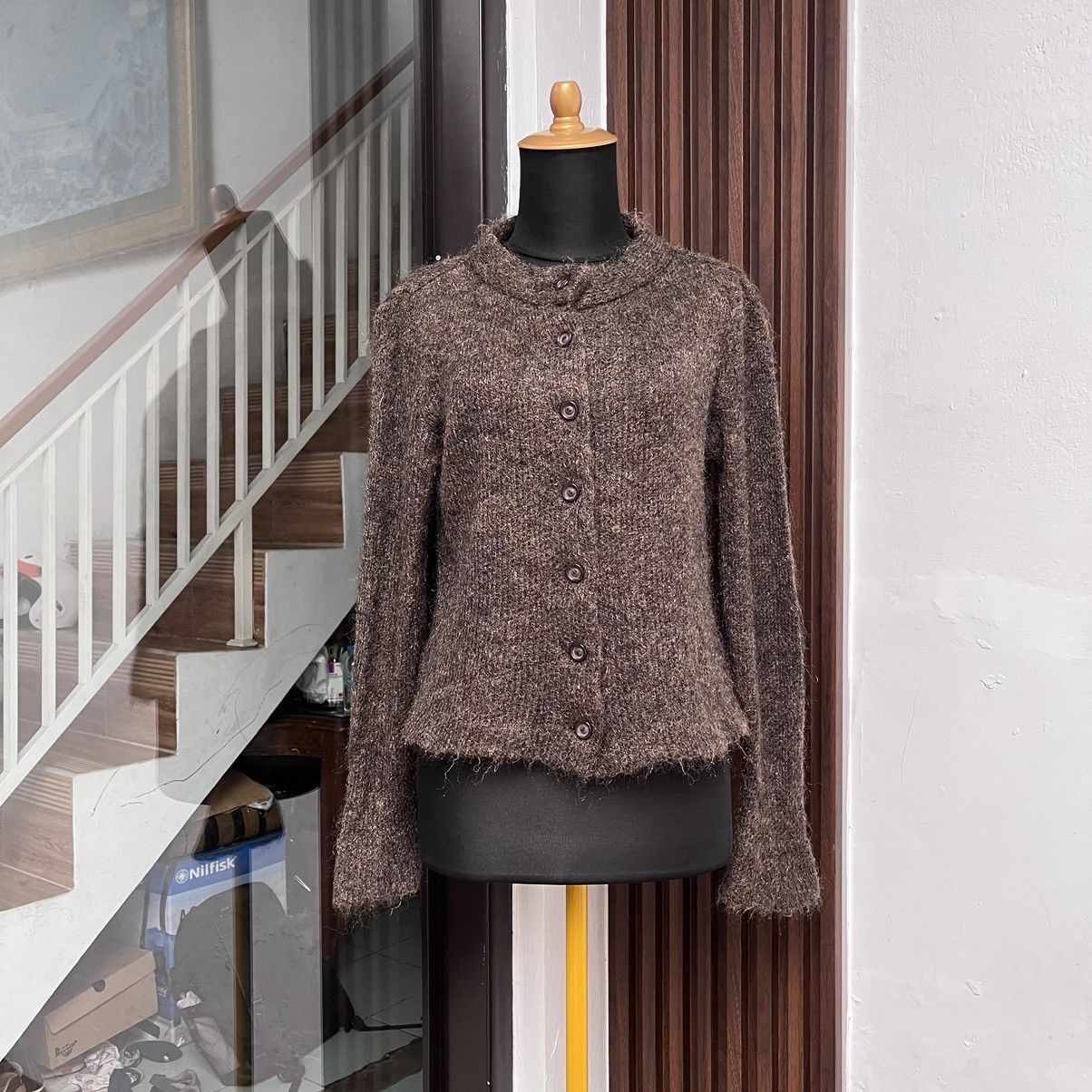 Balenciaga La Mode Balenciaga Paris Cardigan Mohair Knitwear Size M / US 6-8 / IT 42-44 - 1 Thumbnail