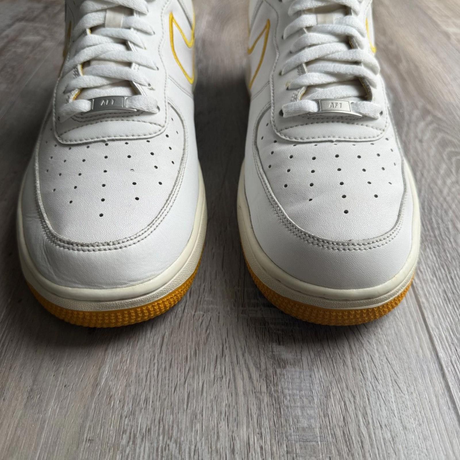 Nike NIKE • Air Force 1 Low "White Yellow Ochre" (12M) Size US 12 / EU 45 - 7 Thumbnail