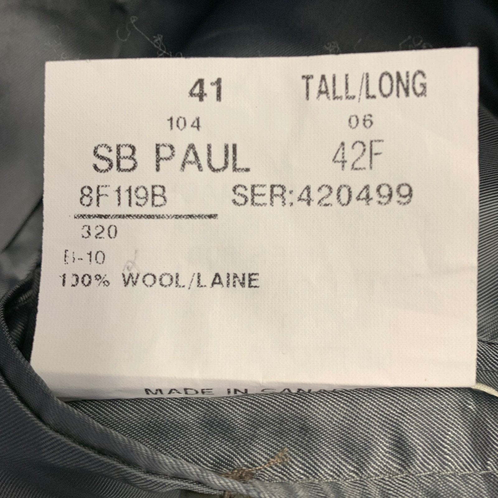 Paul Stuart Size 41 Grey Navy Green Plaid Wool Notch Lapel Sport Coat Size 40R - 8 Thumbnail