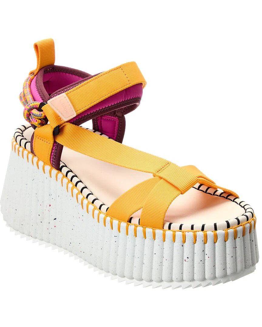 o1larzs0624 Nama Platform Wedge Sandal in Multicolor