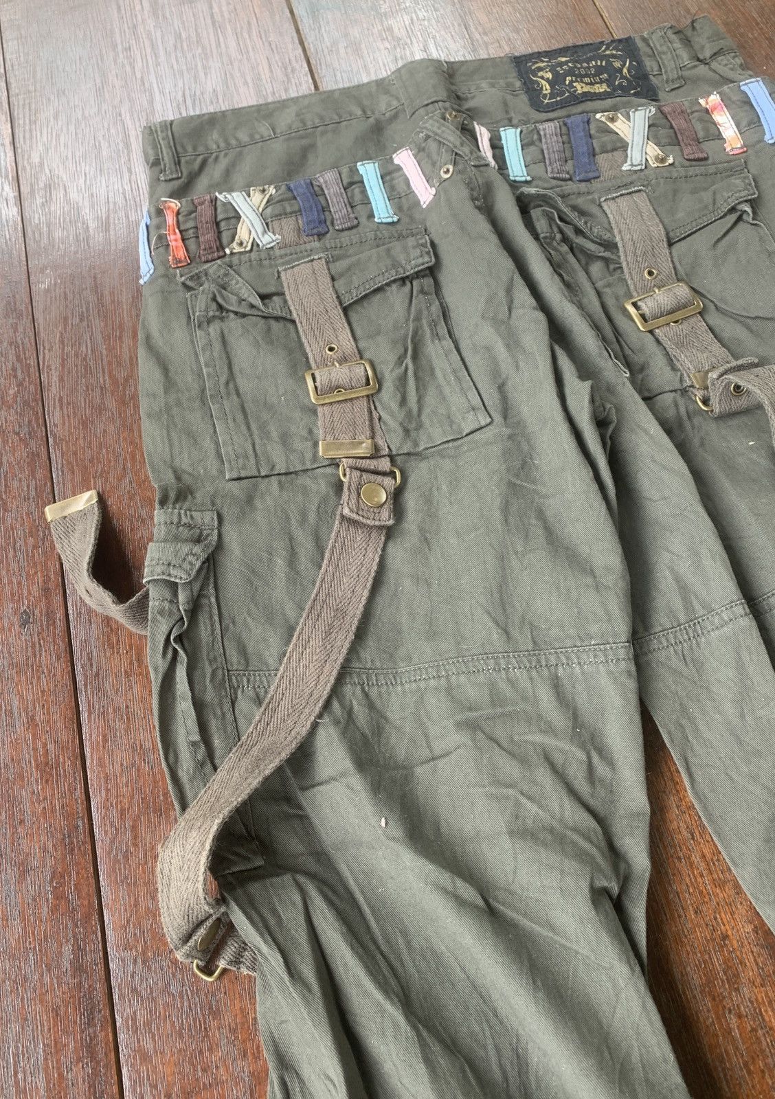 Japanese Brand Bondage zerosai 2002 Japan double waist cargo Size US 34 / EU 50 - 3 Thumbnail