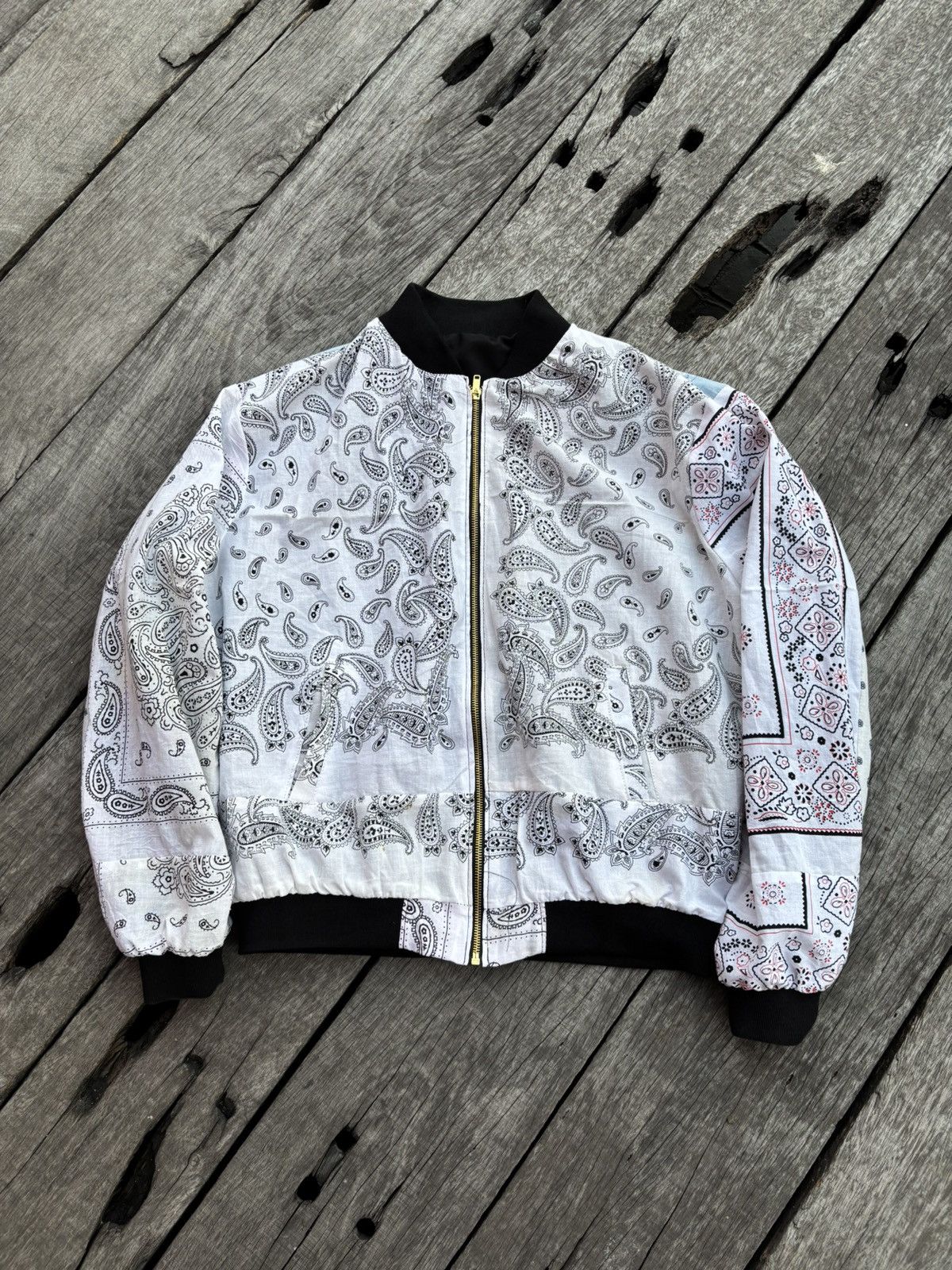 Handmade Bandana White Custom Made Jacket Size US L / EU 52-54 / 3 - 1 Thumbnail