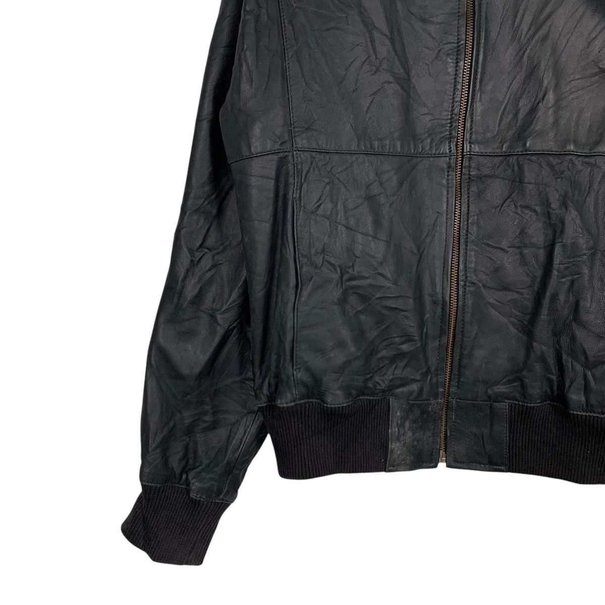 Japanese Brand COMPTOIR DES COTONNIERS Leather Bomber Jacket #2560-C115 Size L / US 10 / IT 46 - 5 Thumbnail