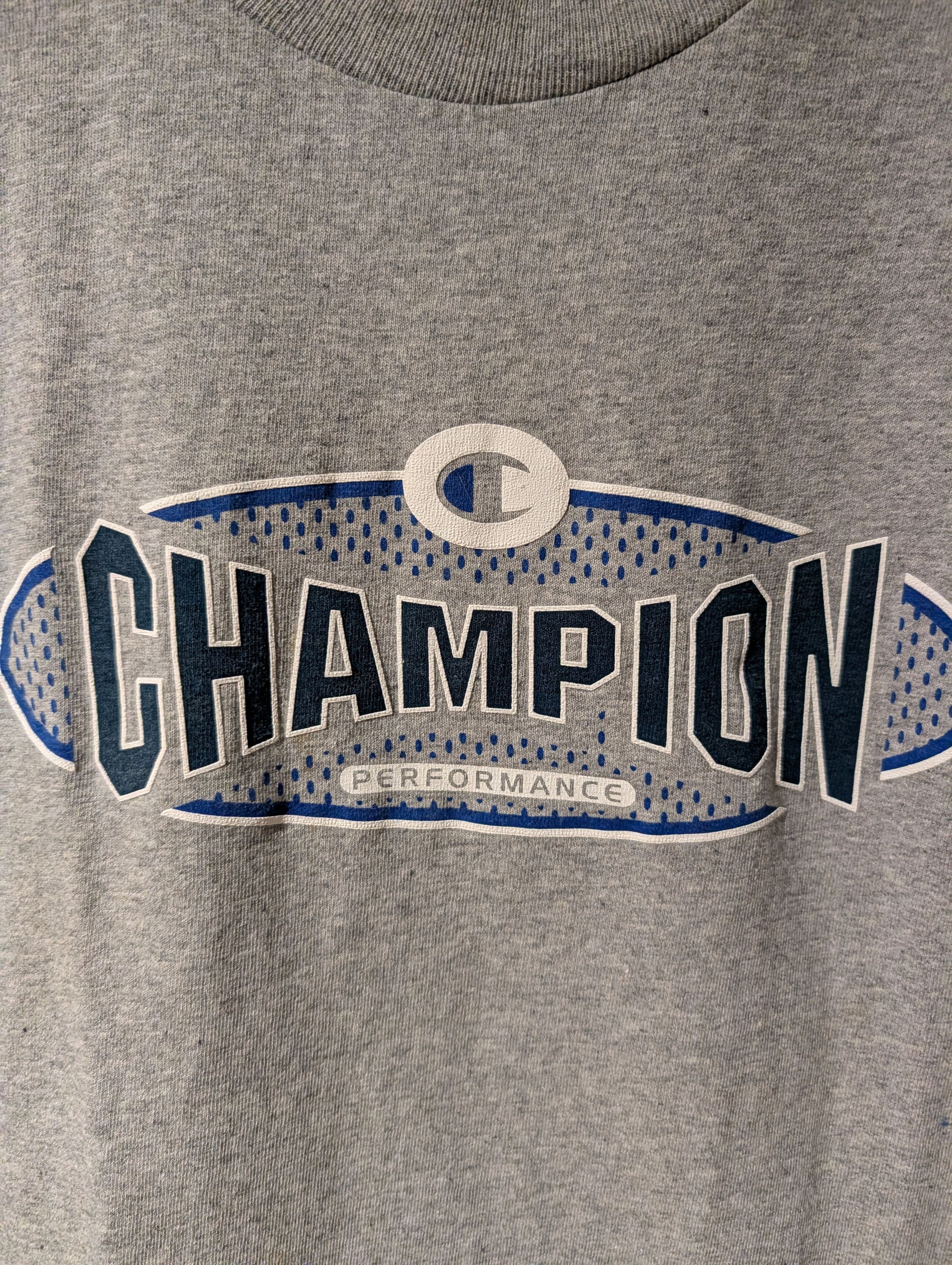 Champion Vintage Champion Tee T Shirt Spell Out Graphic Short Sleeve Size US XL / EU 56 / 4 - 2 Thumbnail